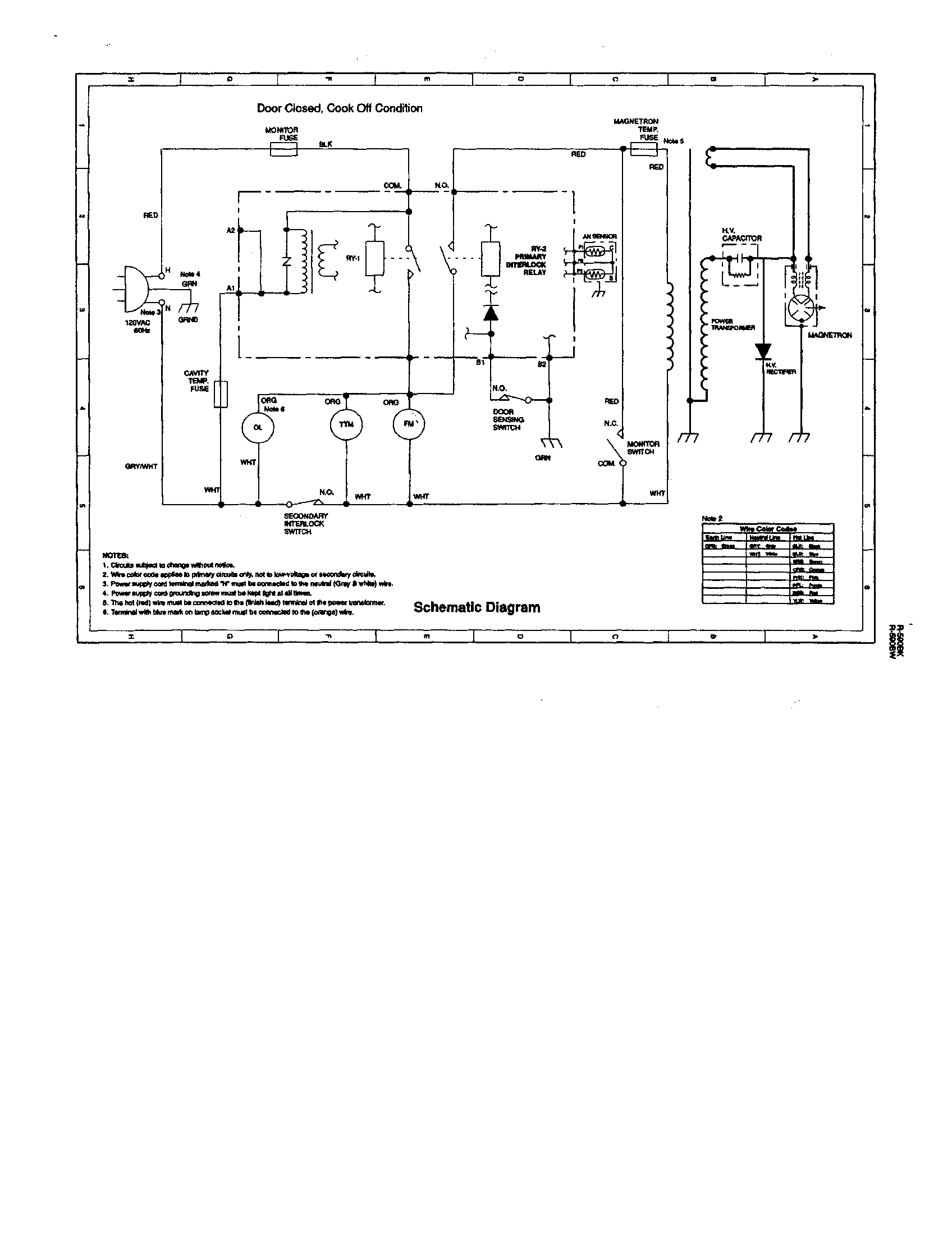 Sharp R-590BW schematic diagram