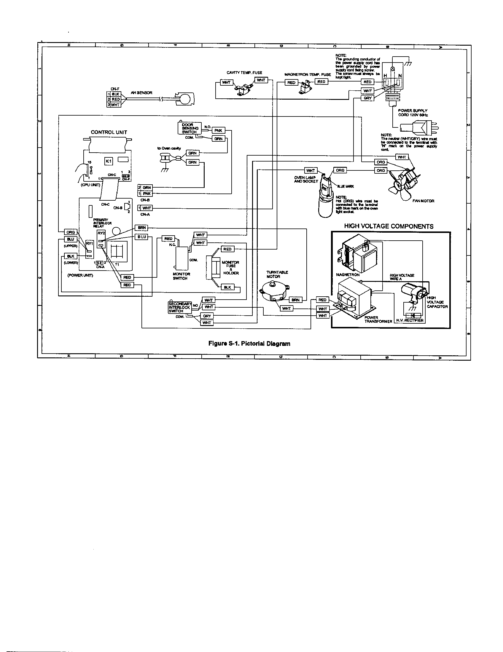 Sharp R-540DK pictorial diagram diagram
