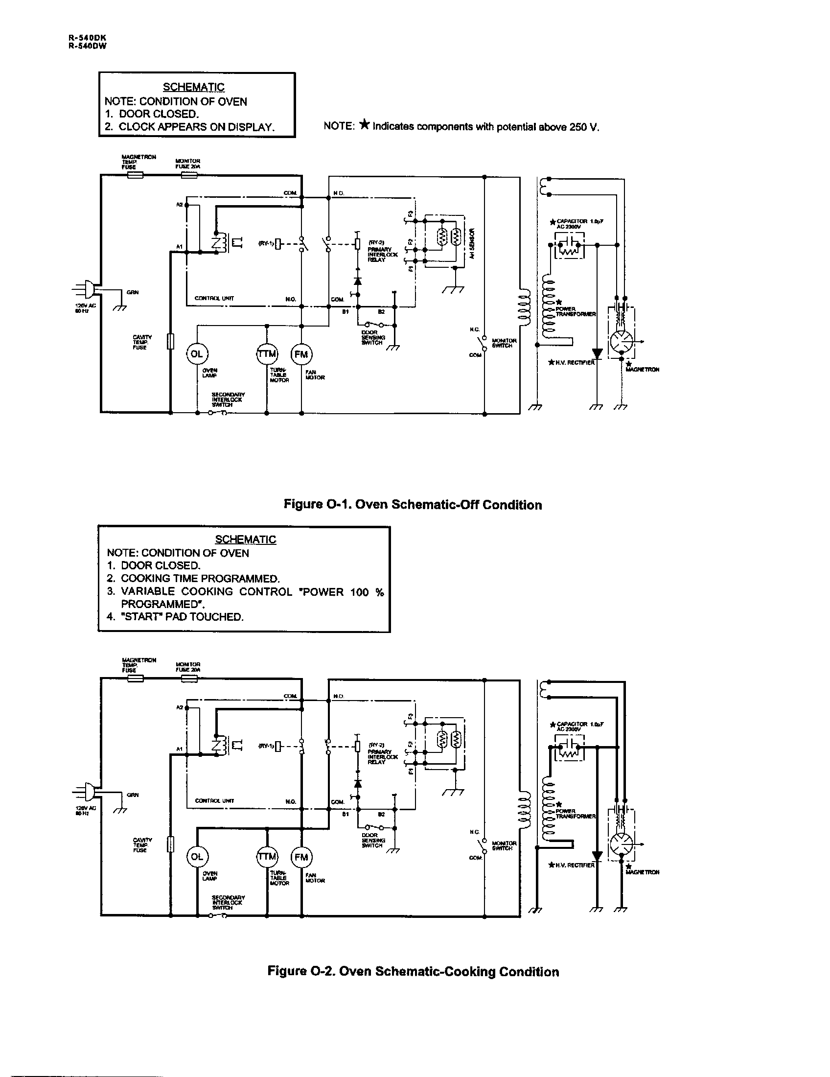 Sharp R-540DK schematics diagram