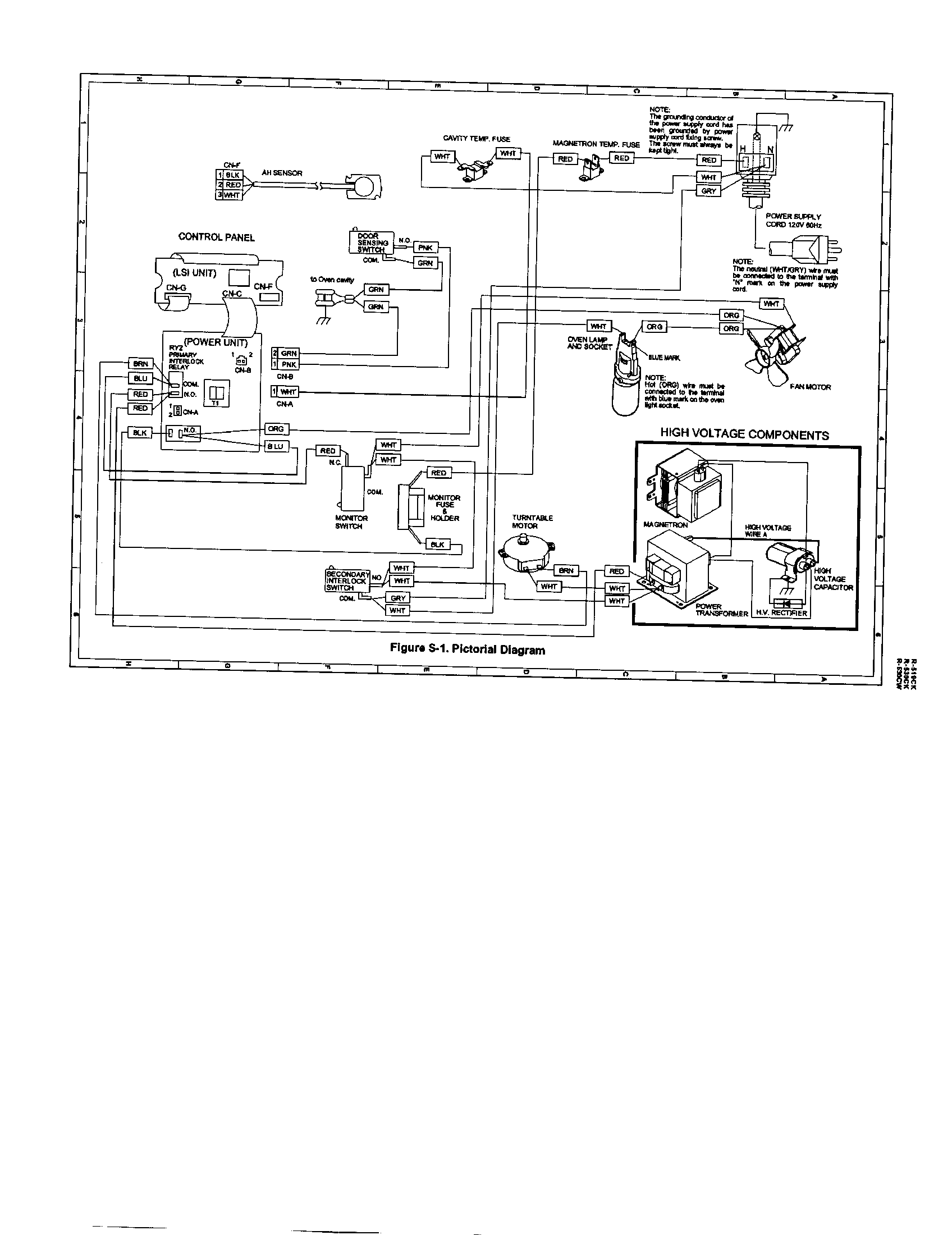 Sharp R-519CK schematic diagram