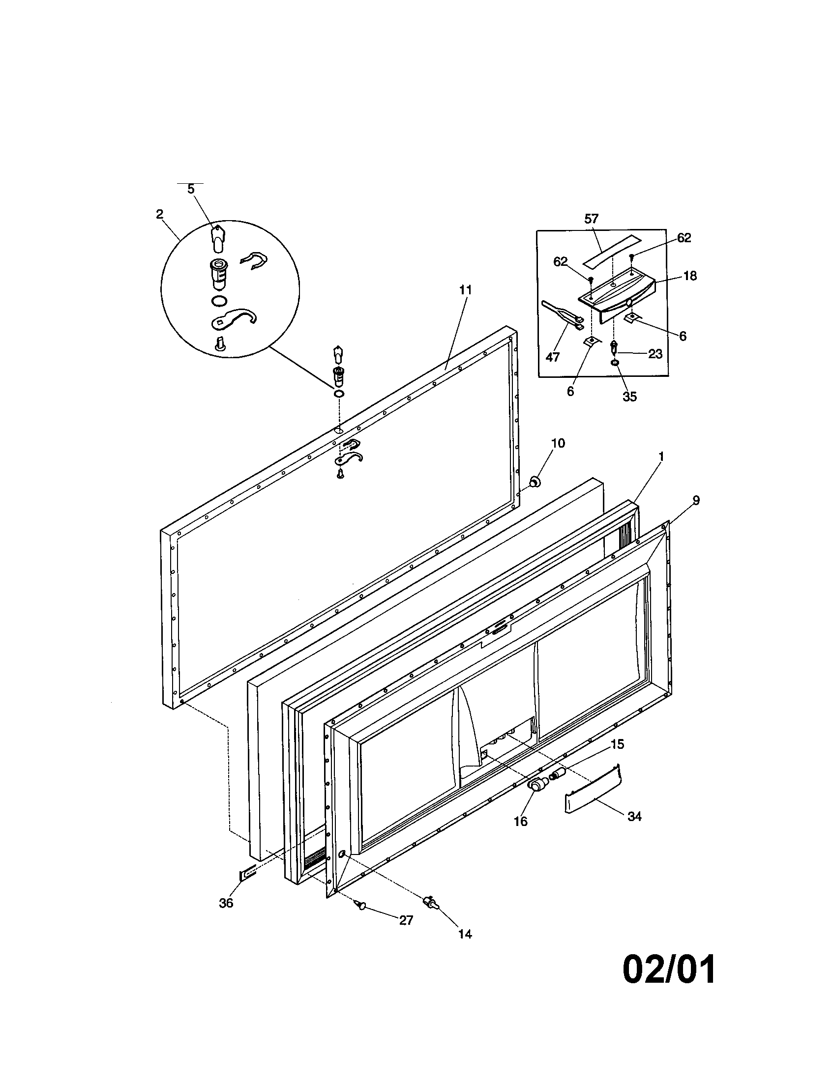 Kenmore 25319531995 door diagram