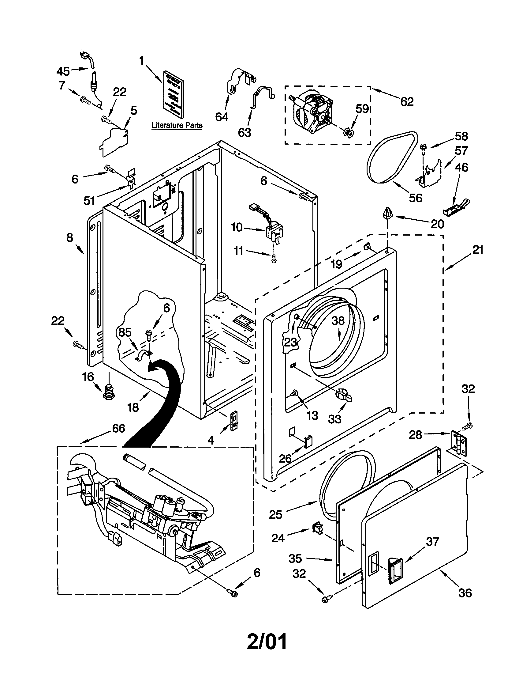 Kenmore 11072202100 cabinet diagram