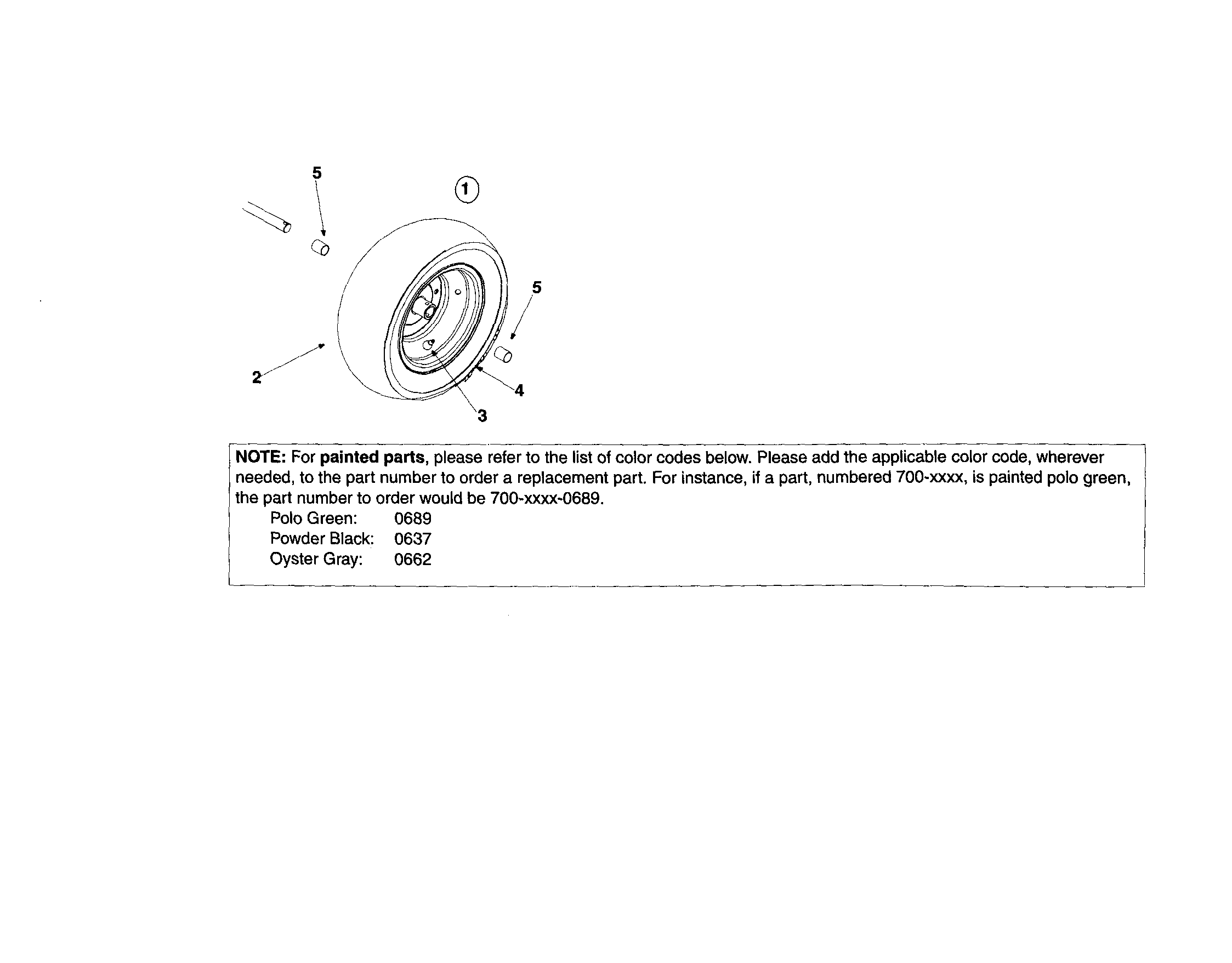 MTD 31AS615E099 wheel assembly diagram