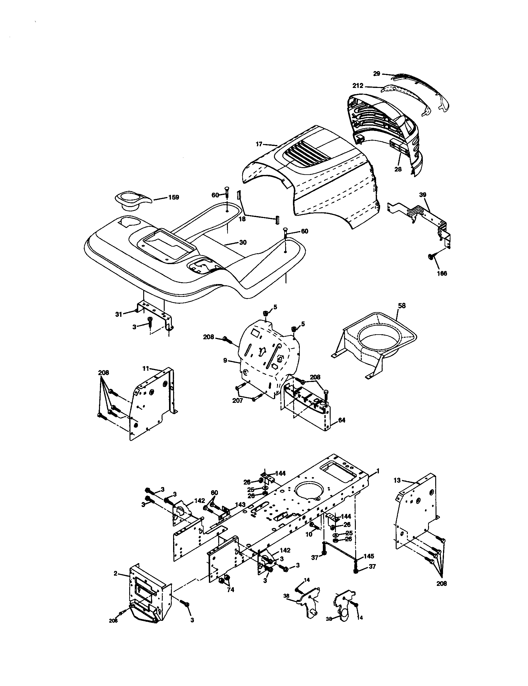 Craftsman 917272081 chassis and enclosures diagram