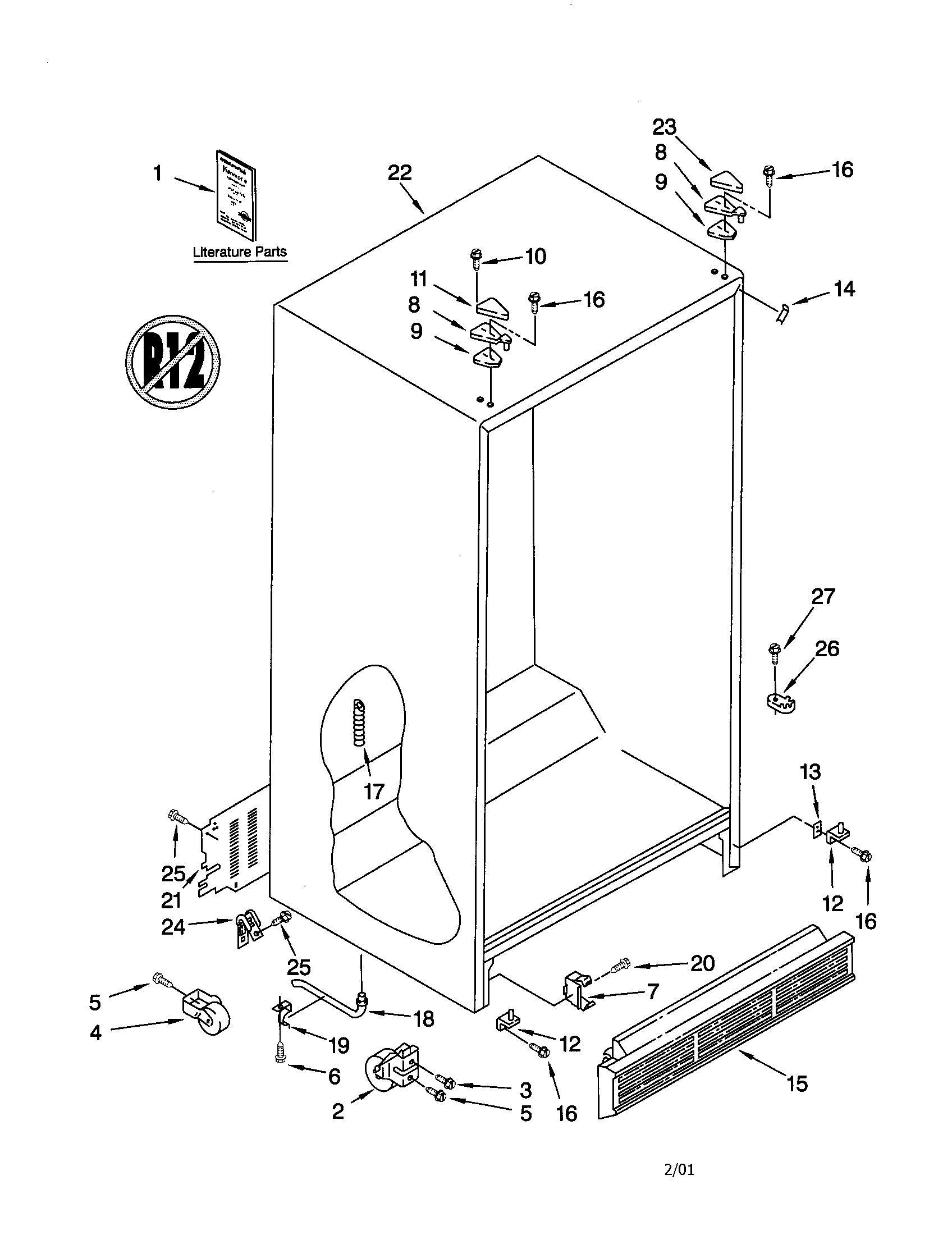 Kenmore 10648064895 cabinet diagram
