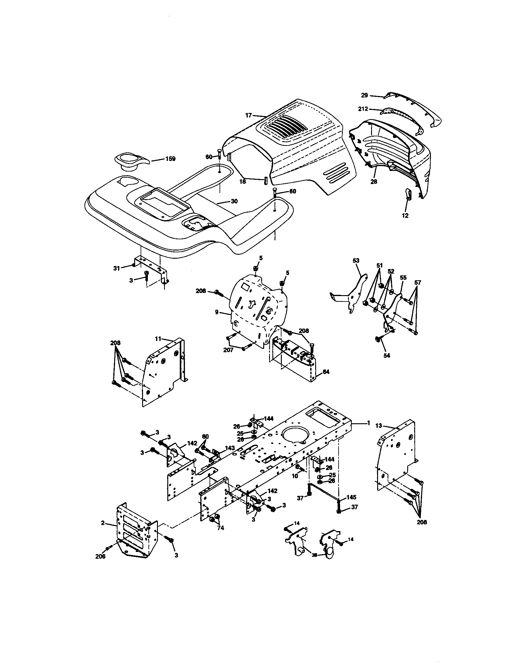 Craftsman 917271731 chassis and enclosures diagram