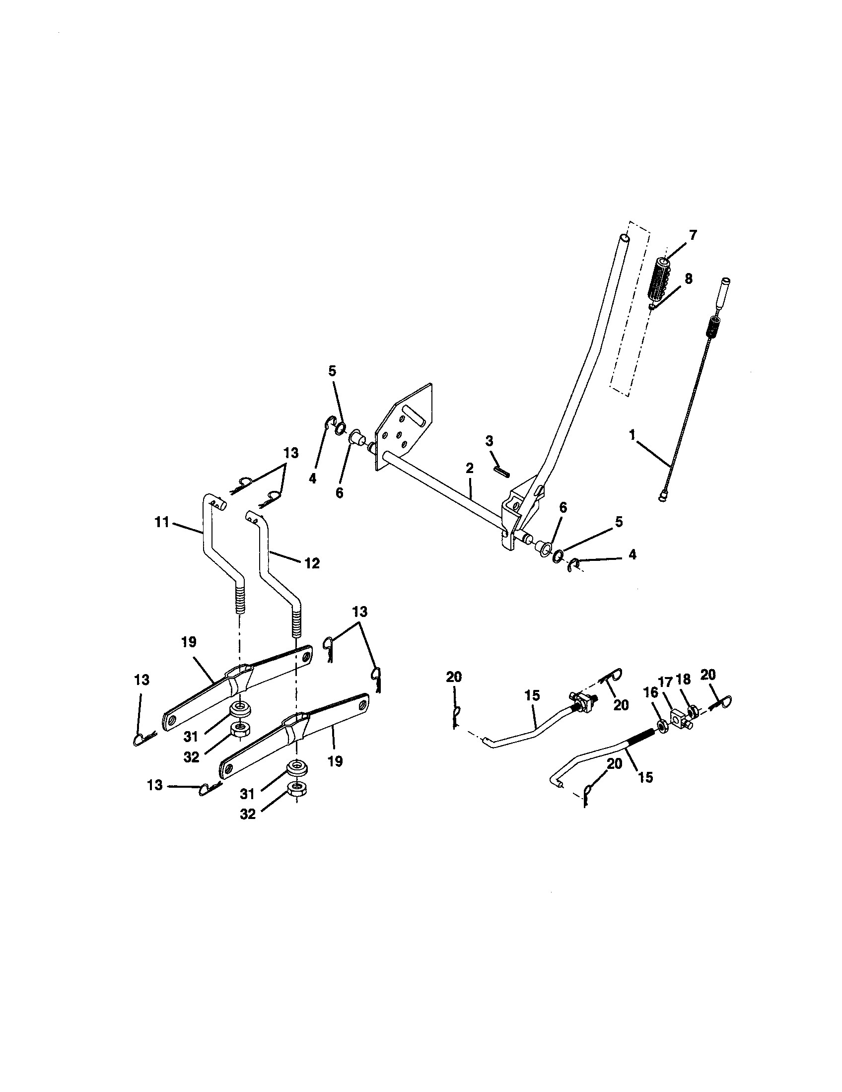 Craftsman 917271731 lift assembly diagram