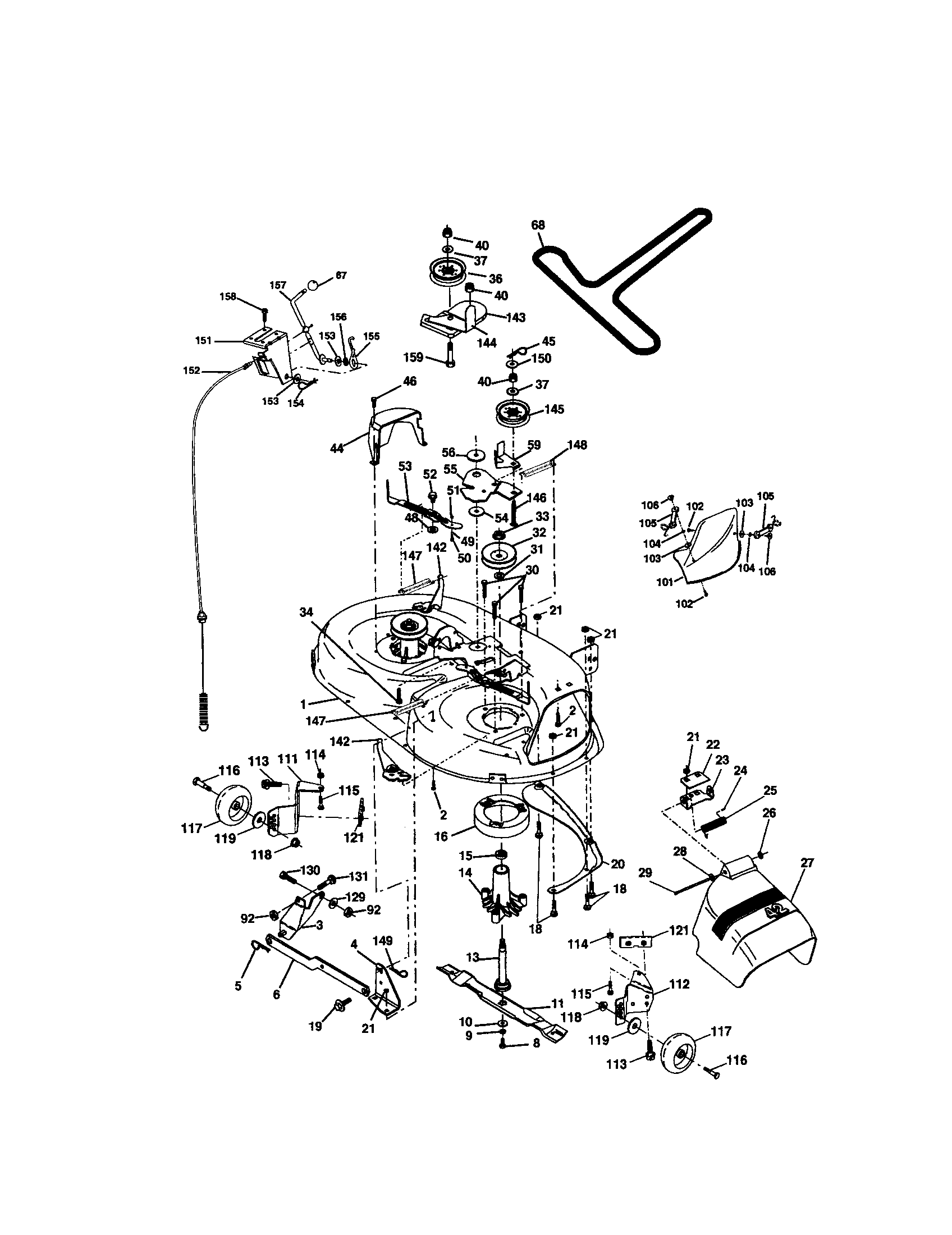 Craftsman 917271731 mower deck diagram