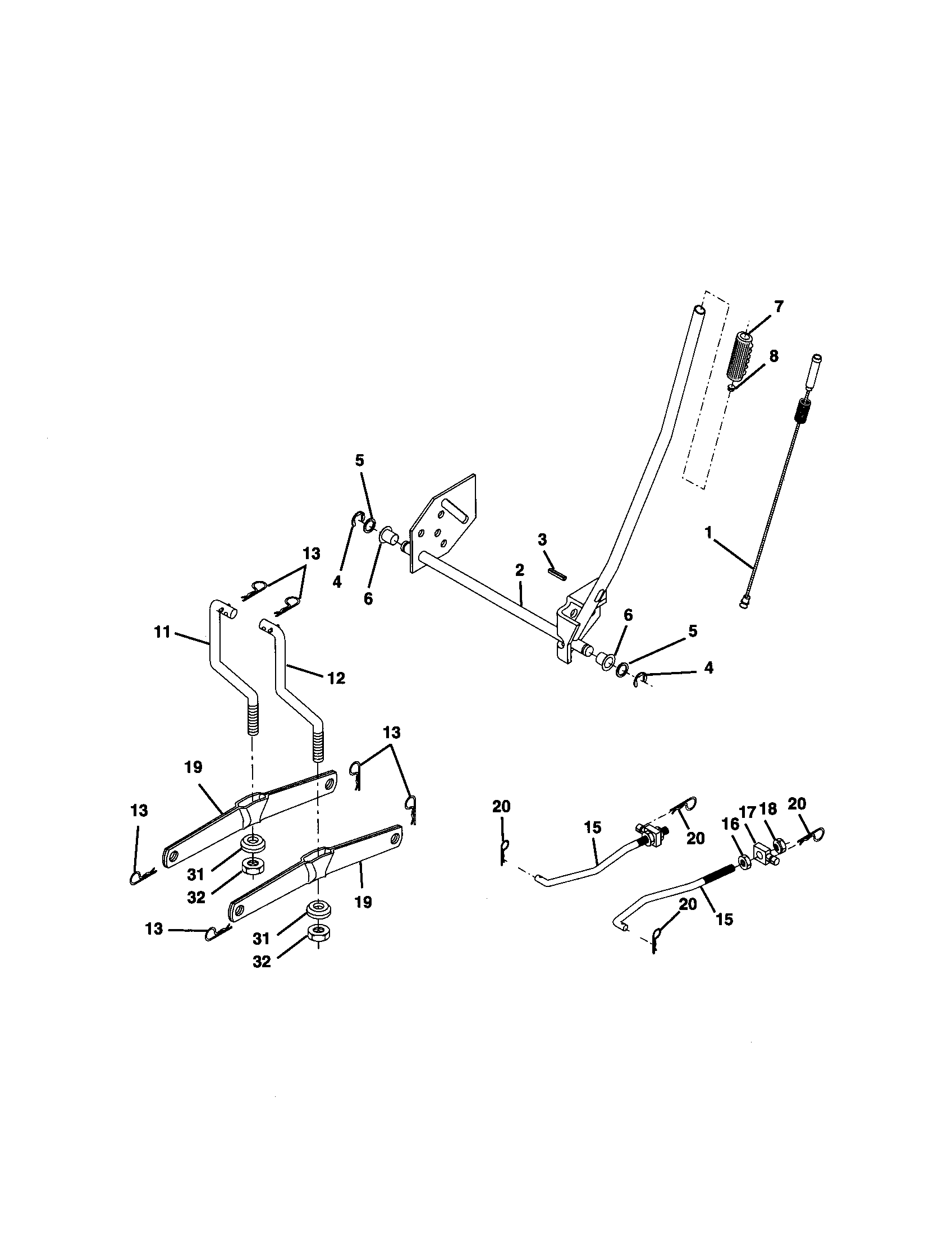 Craftsman 917271631 lift assembly diagram