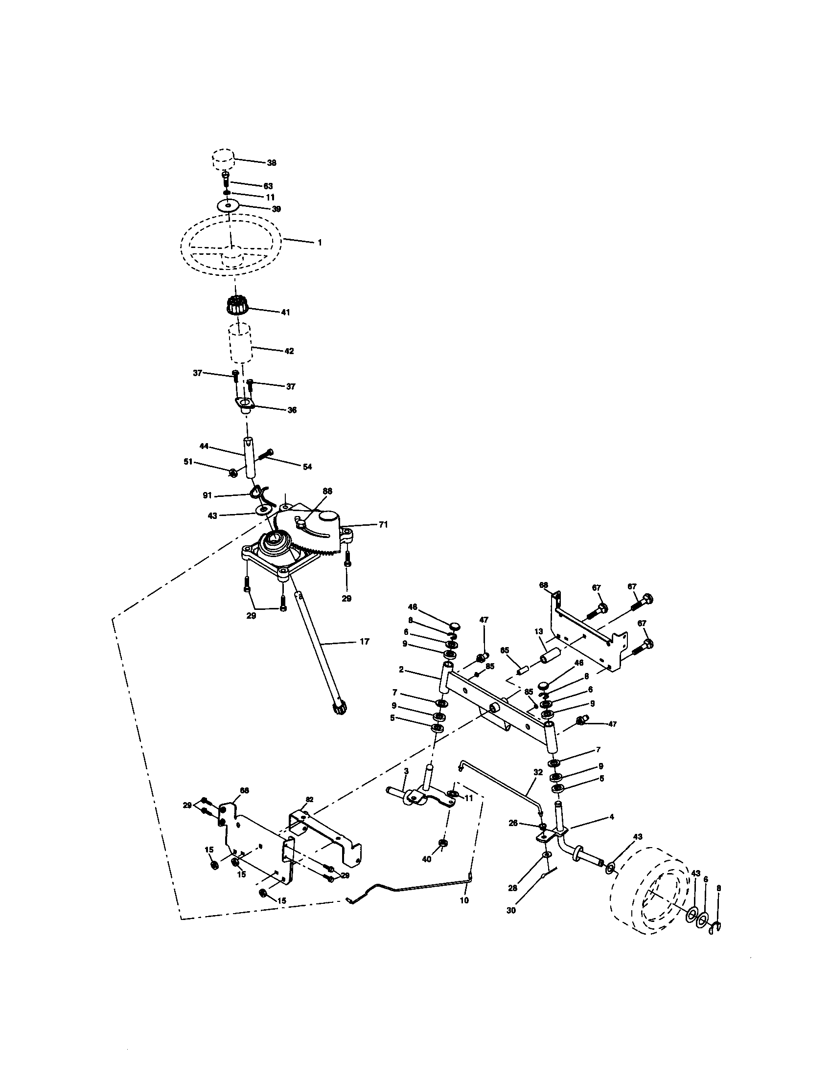 Craftsman 917271811 steering diagram
