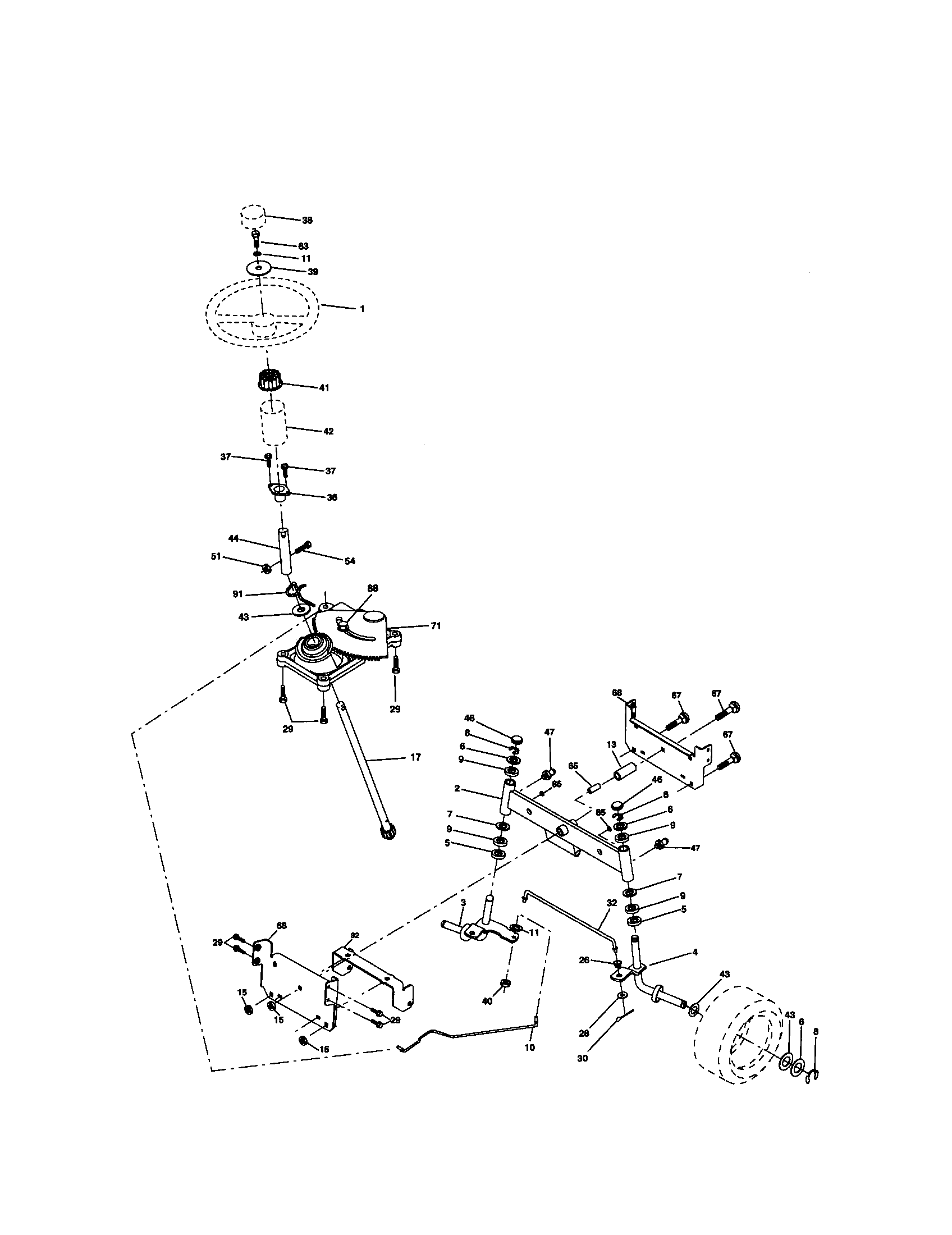 Craftsman 917271831 steering diagram