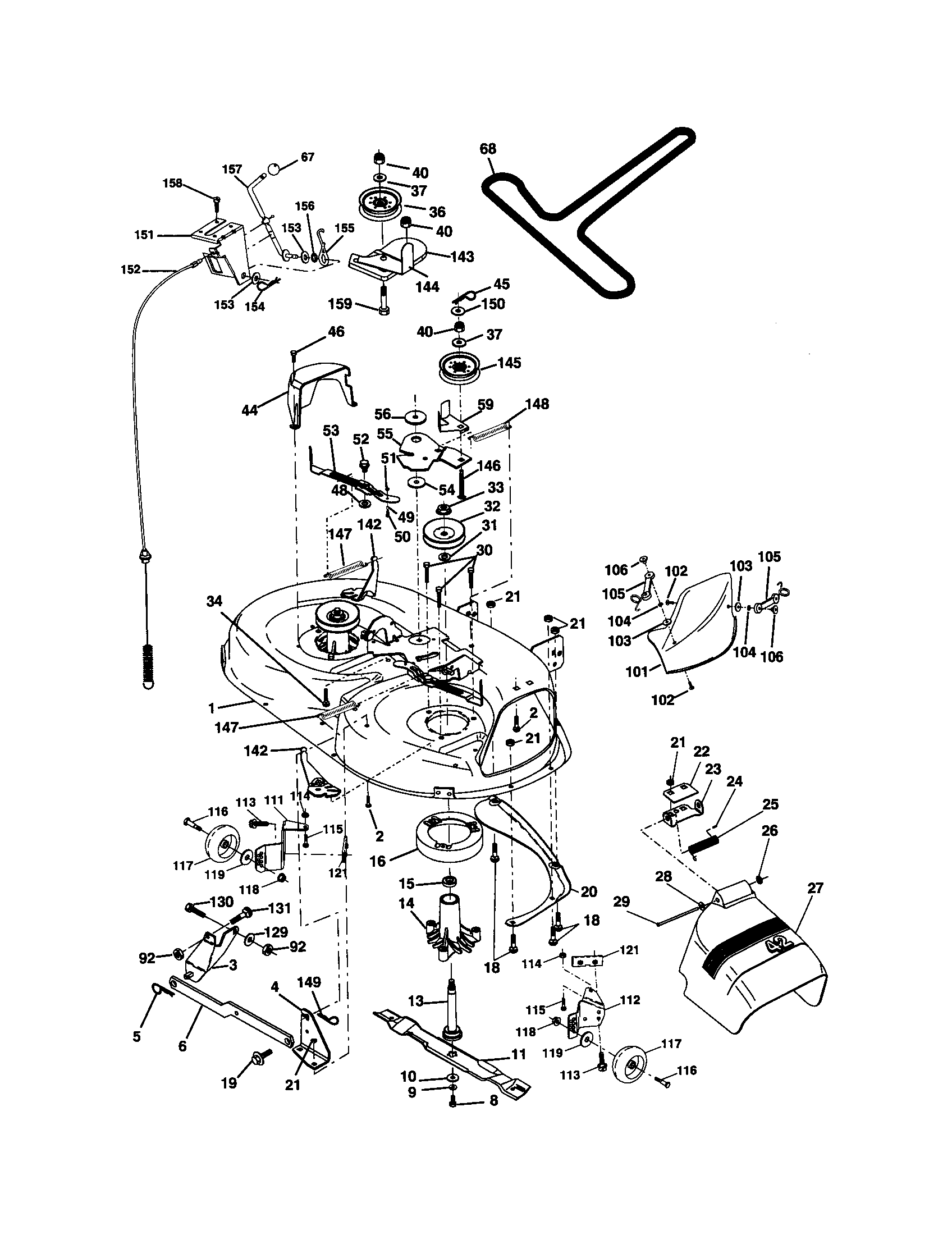Craftsman 917271831 mower deck diagram