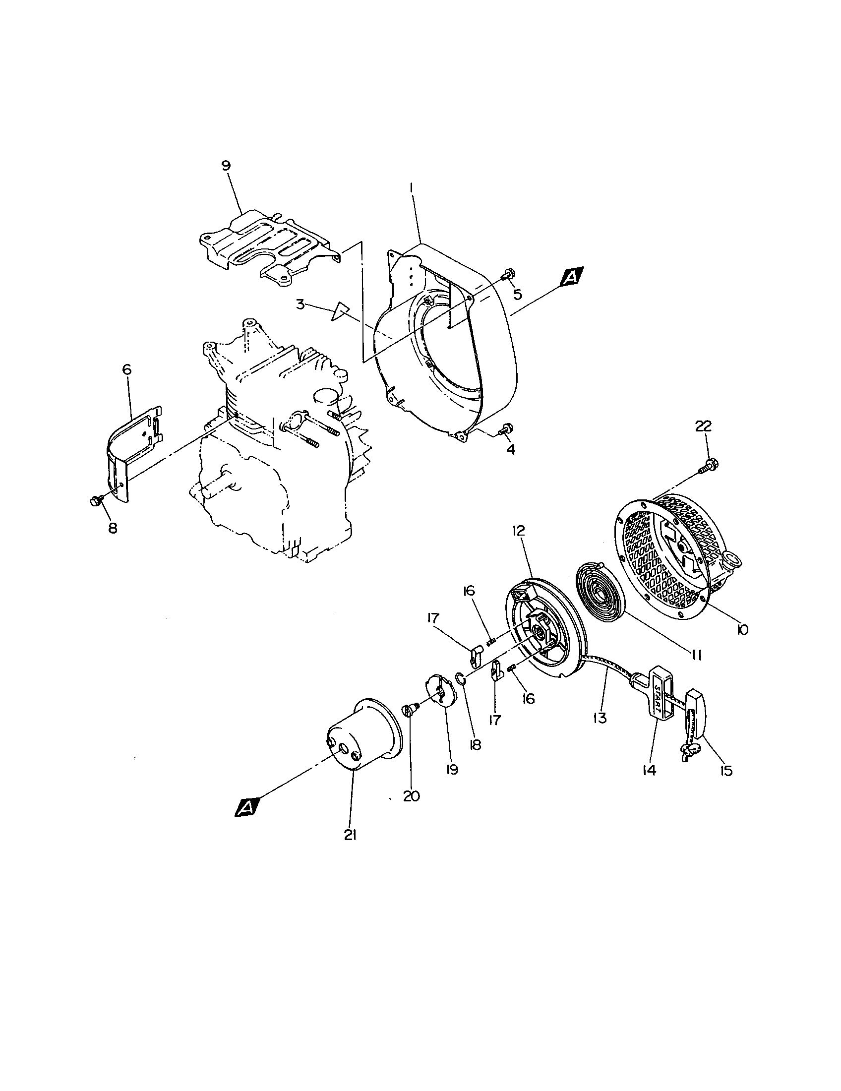 Makita EW200R cooling and starting diagram