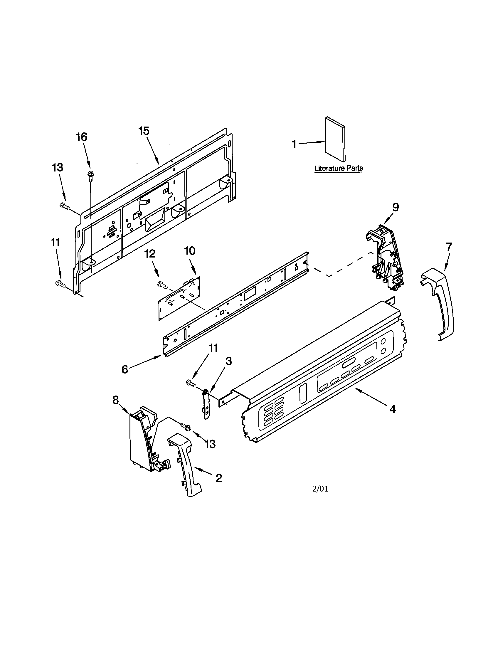 Kenmore 11062052100 console panel diagram