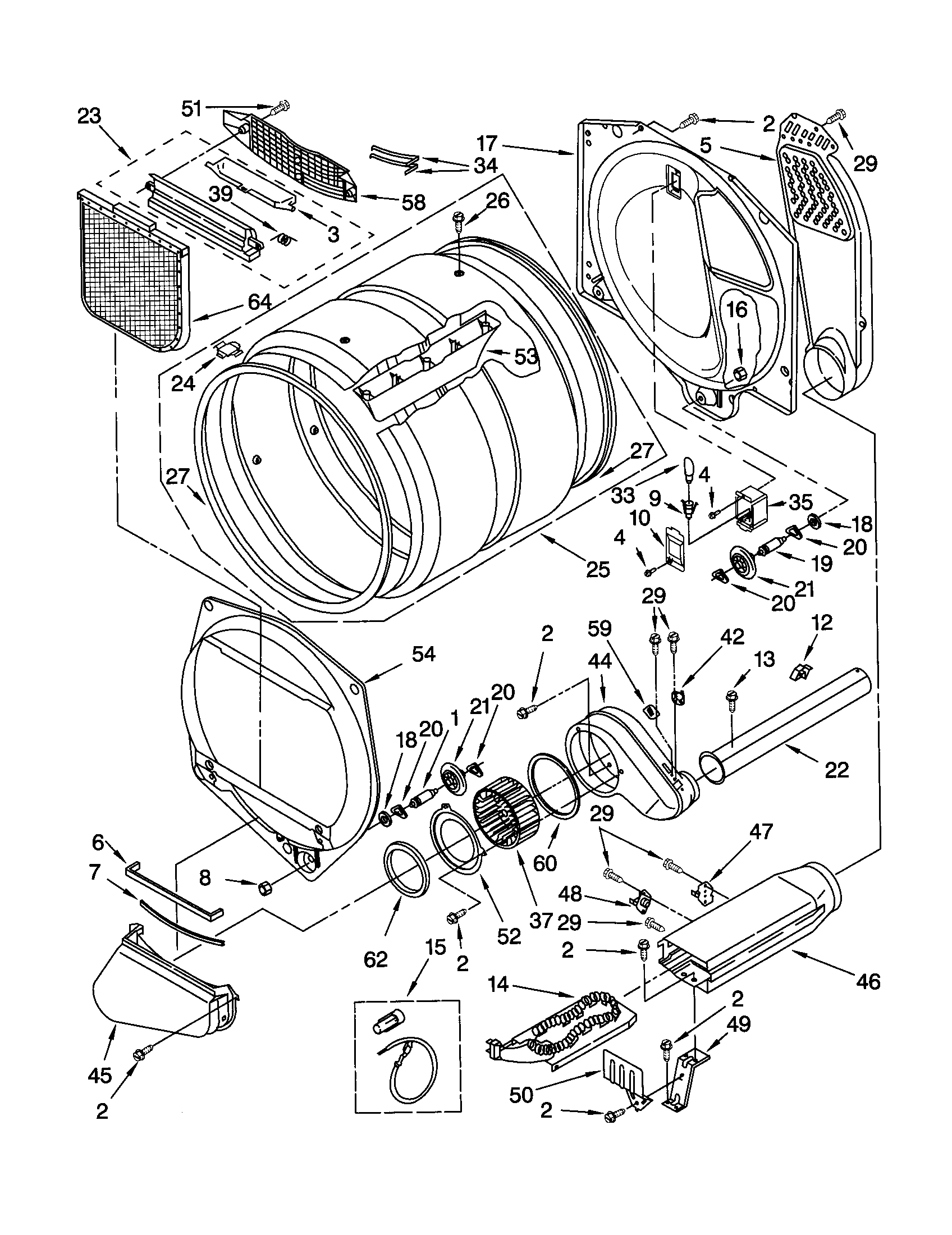 Kenmore 11062052100 bulkhead diagram