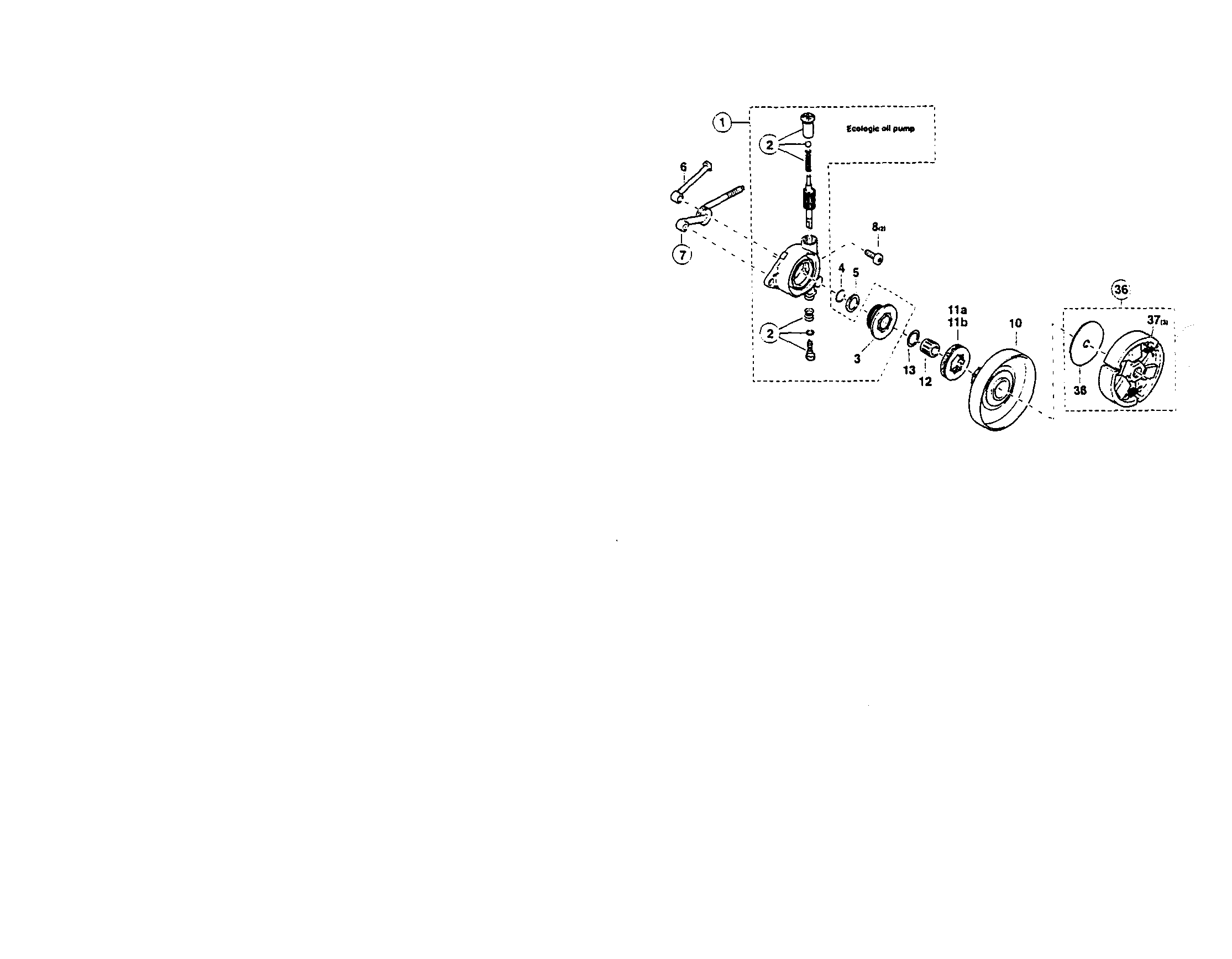 Makita DCS540-18 oil pump diagram