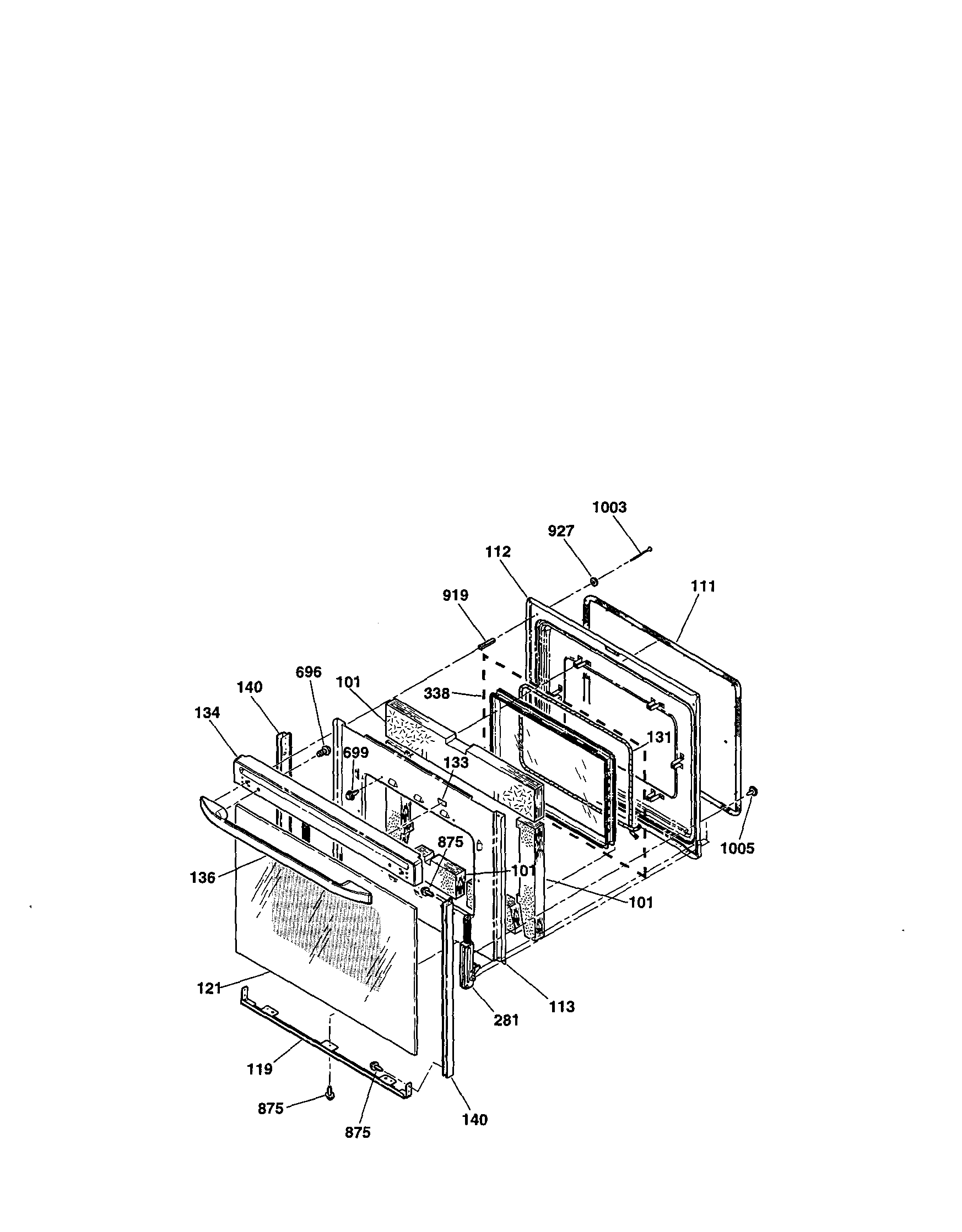 Kenmore 91195409000 door diagram