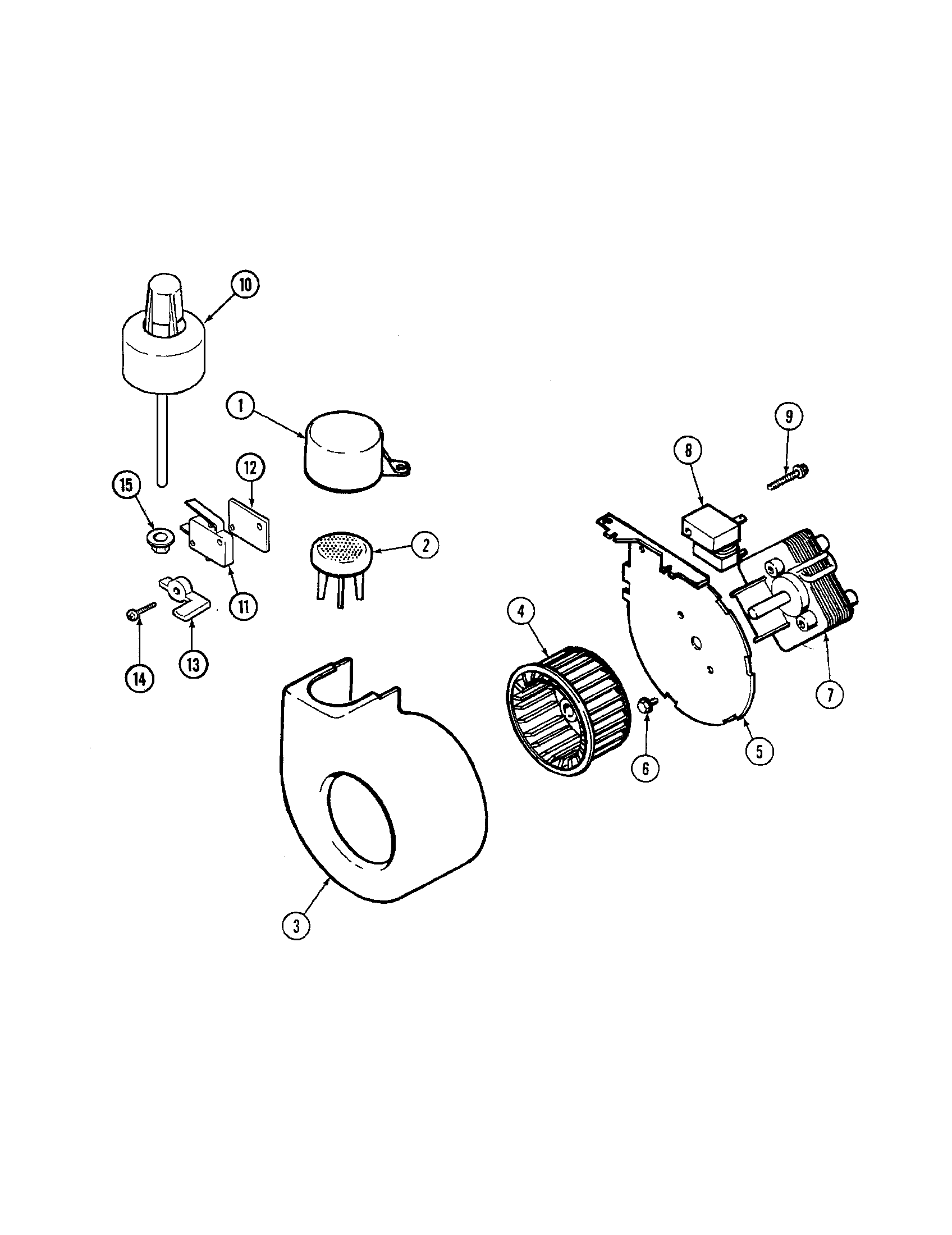 Jenn-Air DW731A blower, float/water level switch diagram