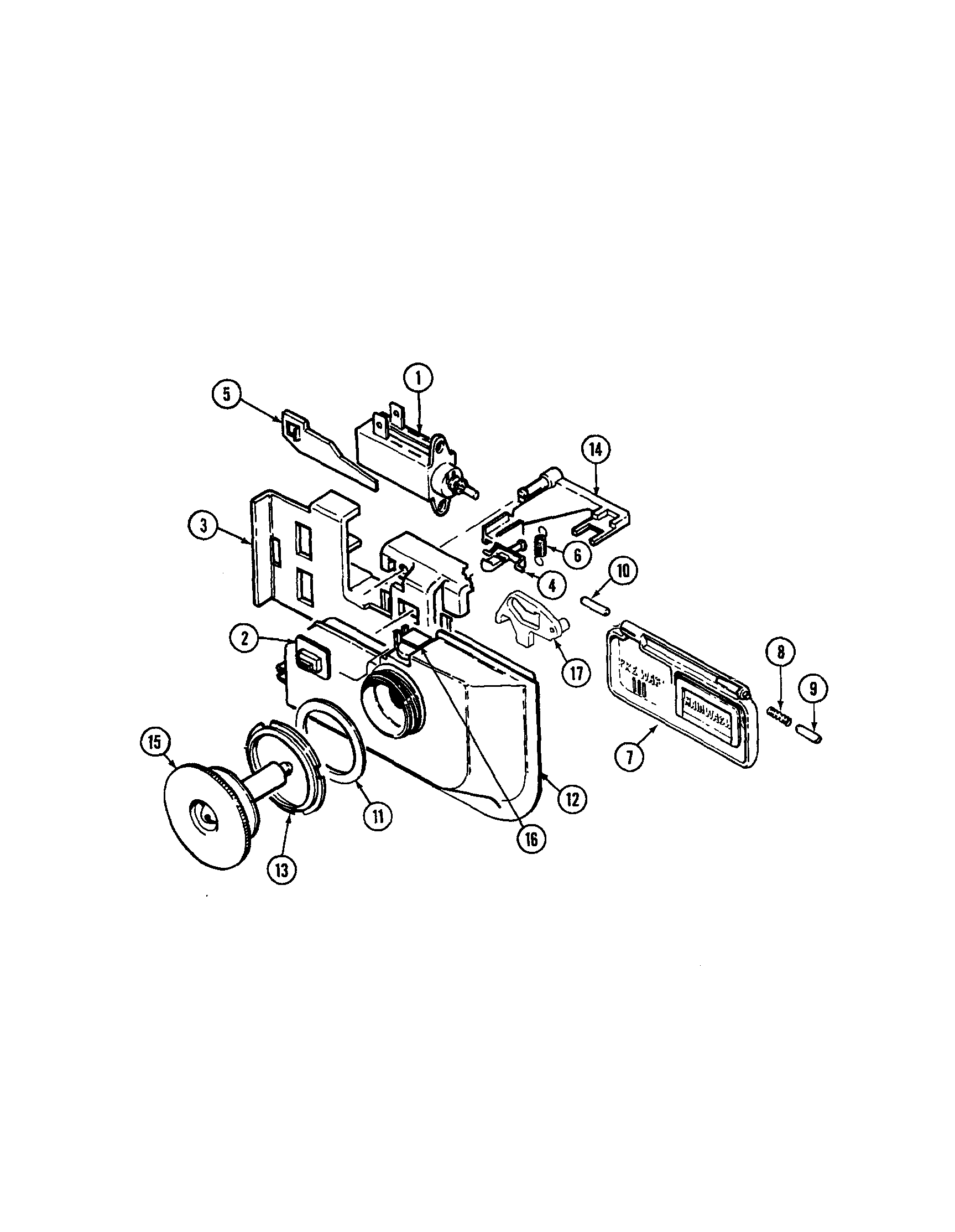 Jenn-Air DW761B rinse aid and soap dispenser diagram