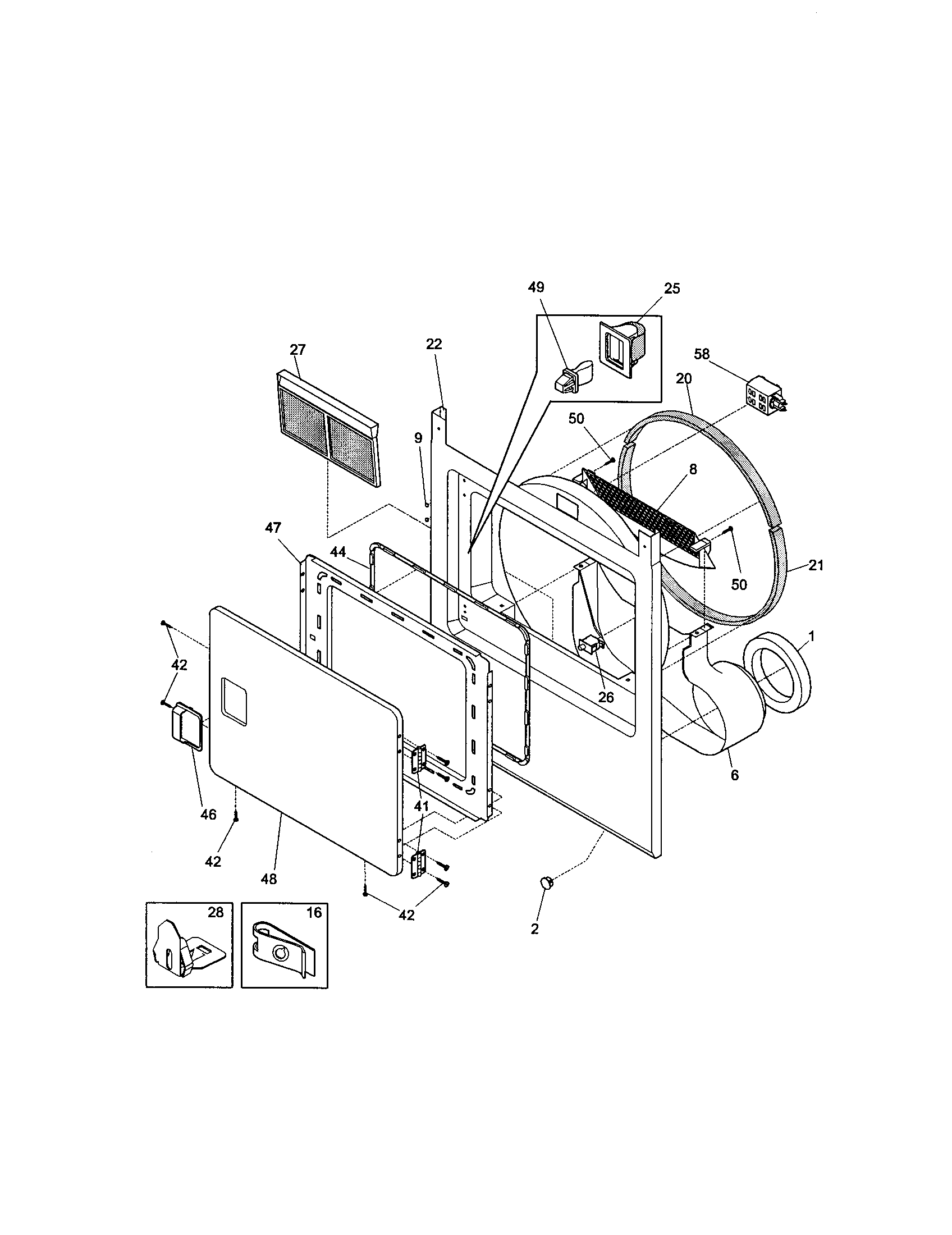 Kenmore 41781142000 door diagram