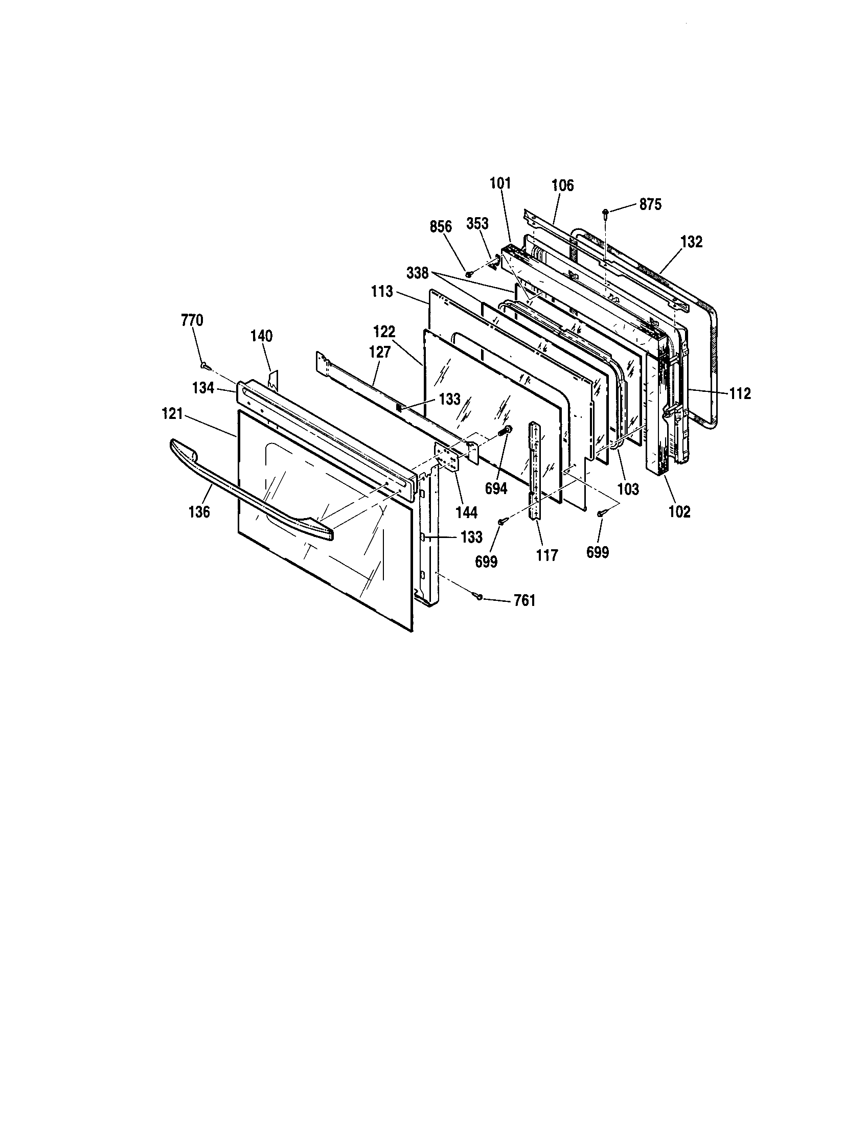 Kenmore 91141184993 door diagram