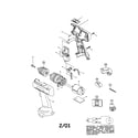 Makita 6227DWE cordless driver drill diagram