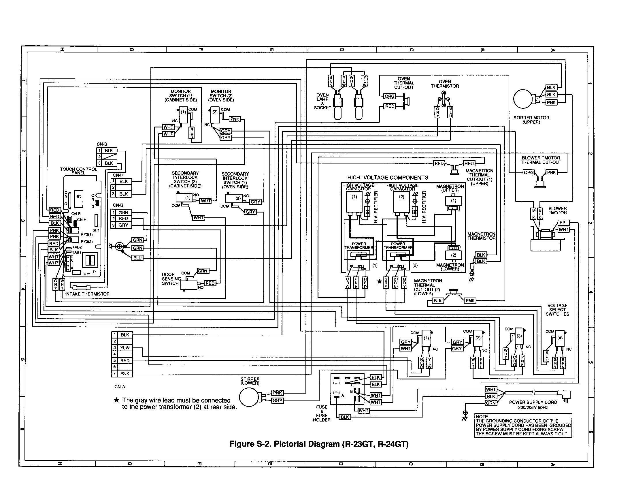 Sharp R-23GT r-22gt/24gt) pictorial diagram diagram