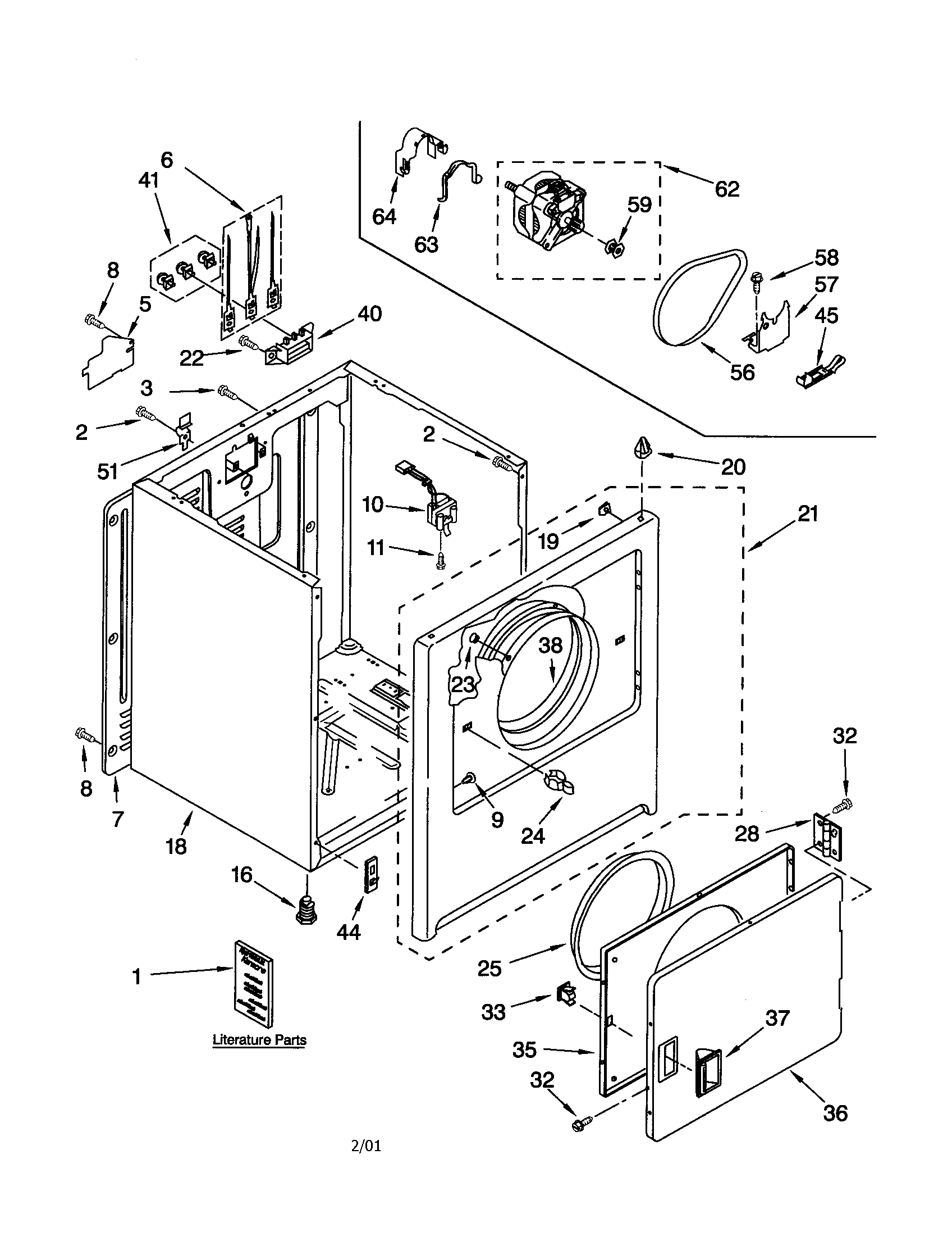 Kenmore 11062512100 cabinet diagram