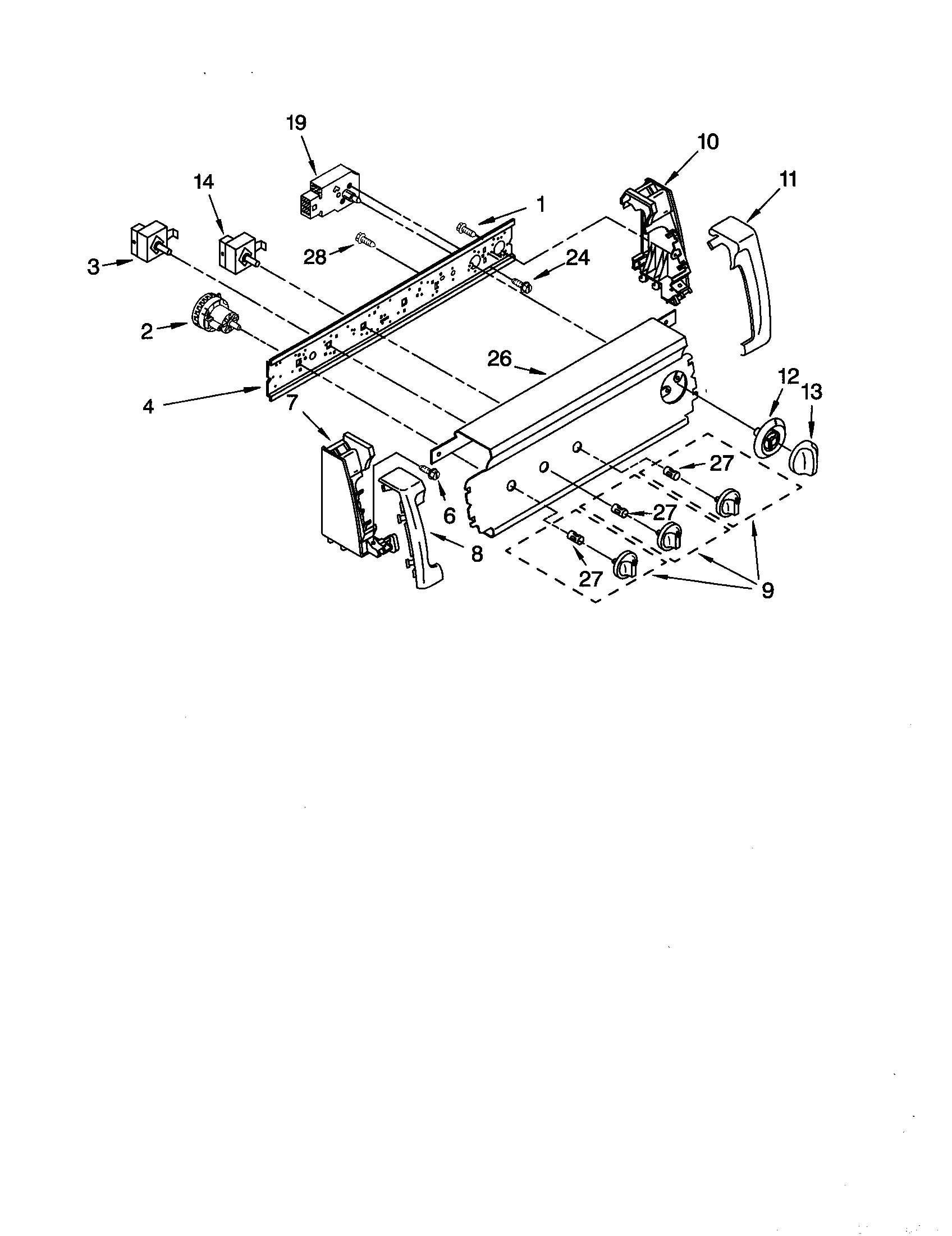 Kenmore 11012852100 control panel diagram