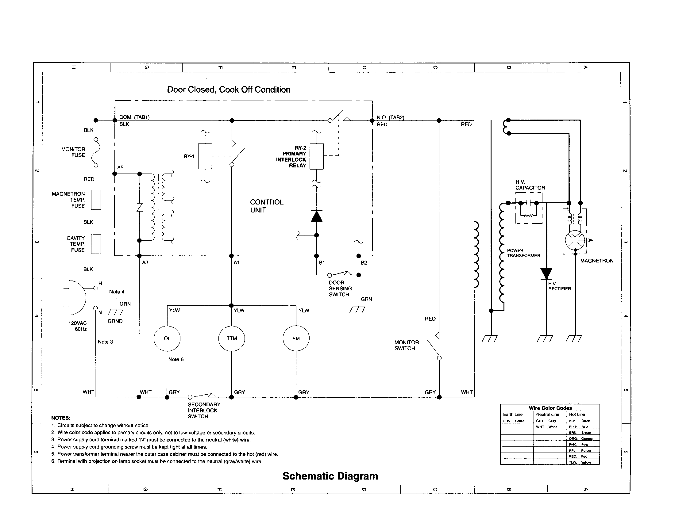 Sharp R-4A85 schematic diagram diagram