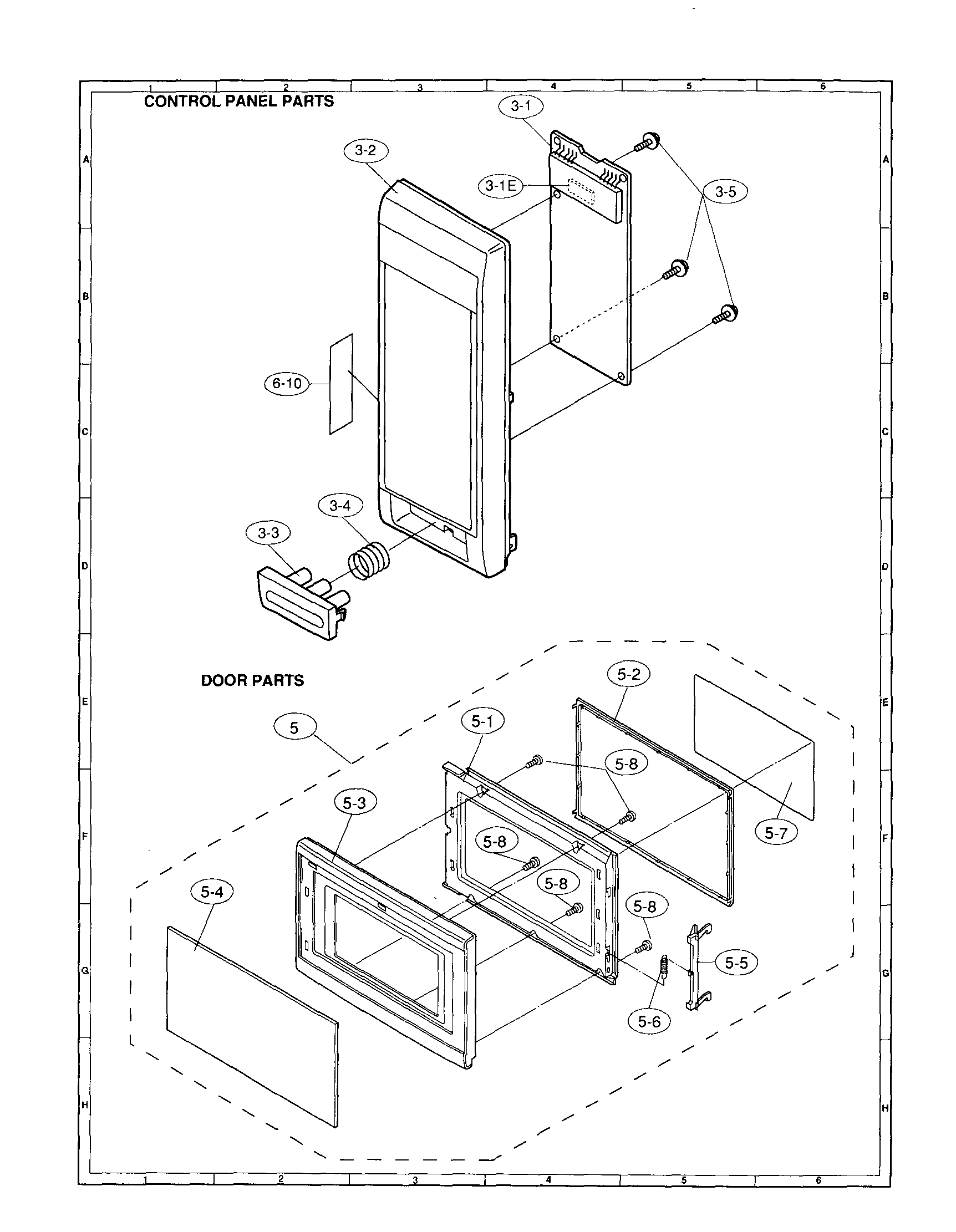 Sharp R-3A95 control panel diagram
