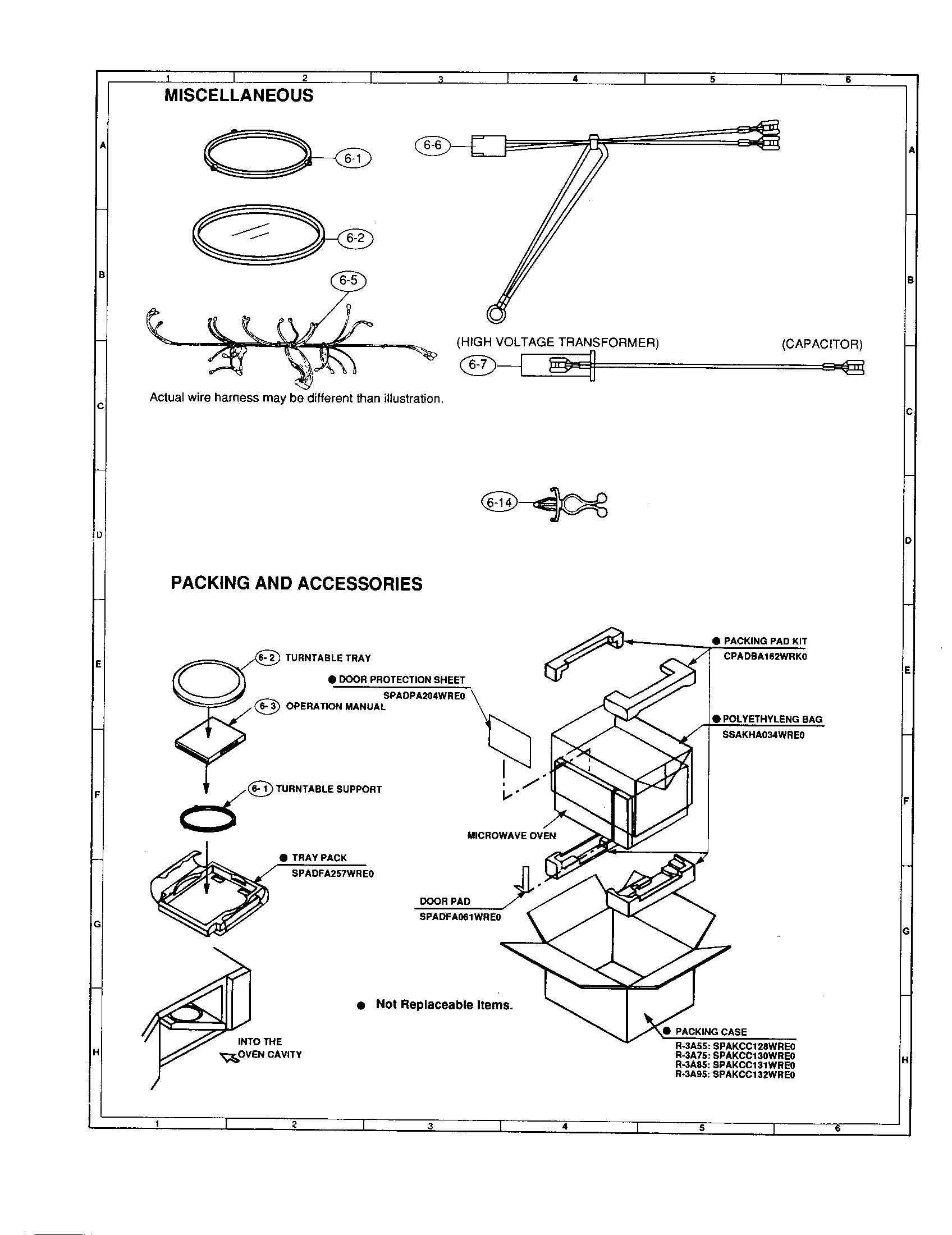 Sharp R-3A95 miscellaneous diagram