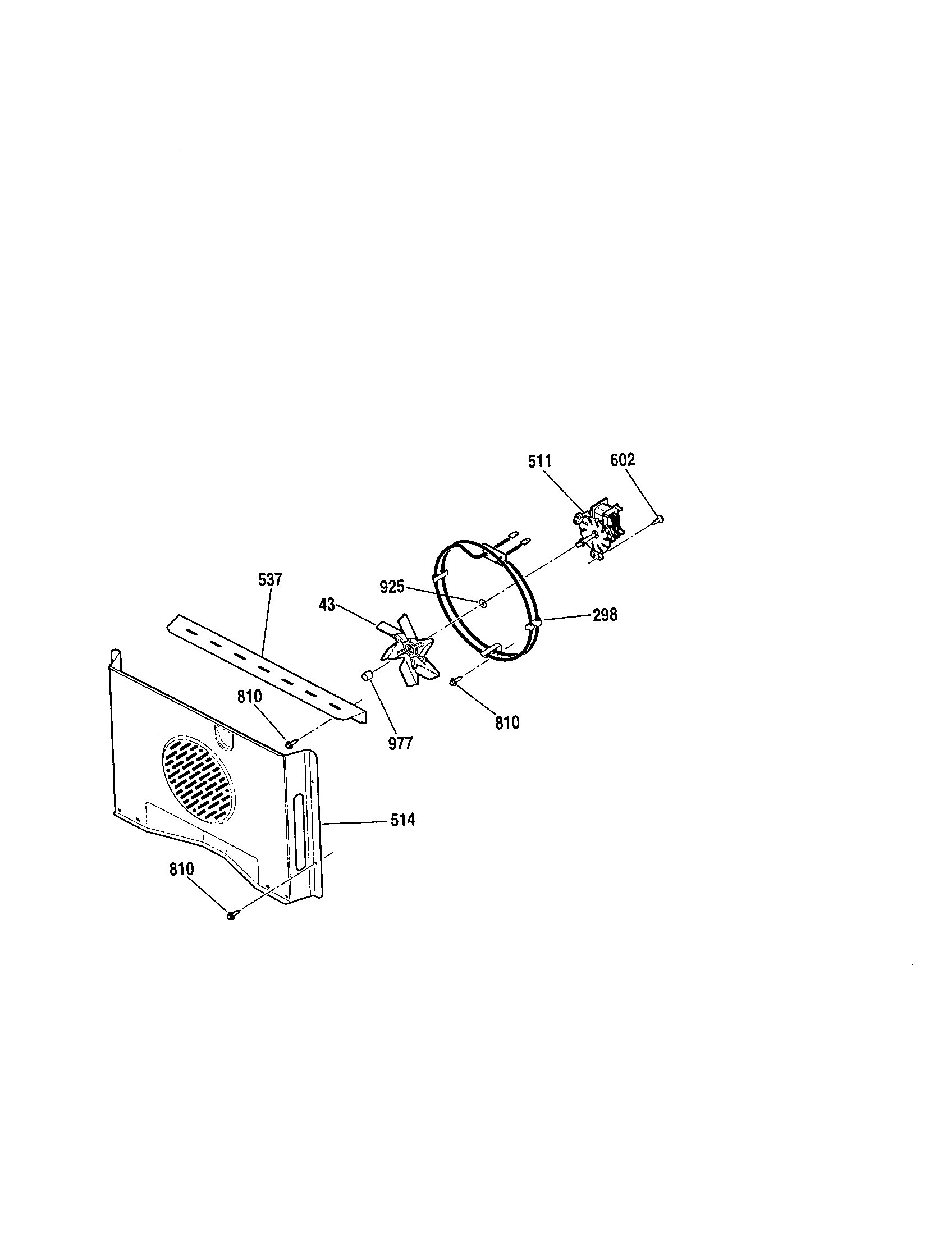 Kenmore Elite 91149004993 convection fan diagram