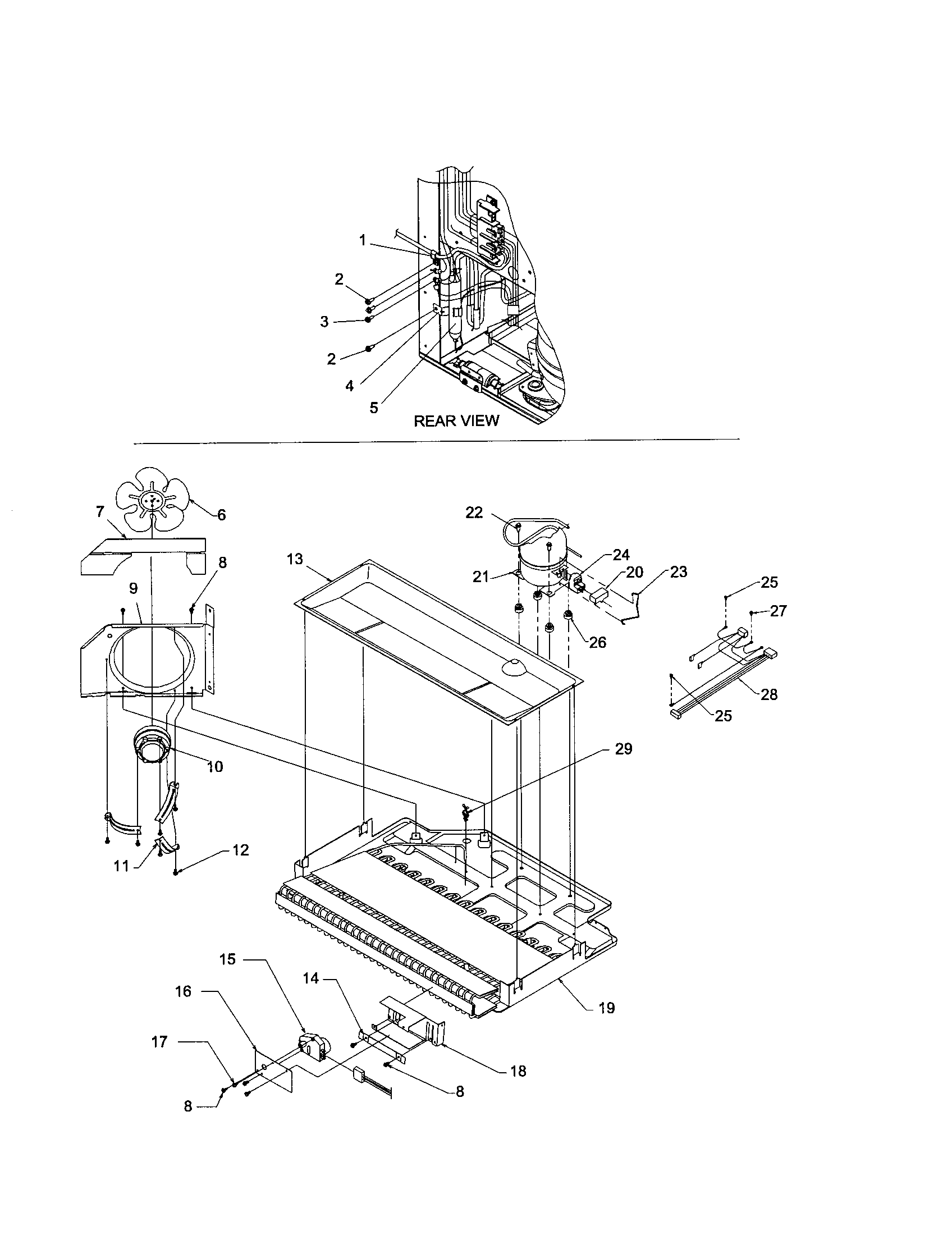Kenmore 59661803100 machine compartment diagram