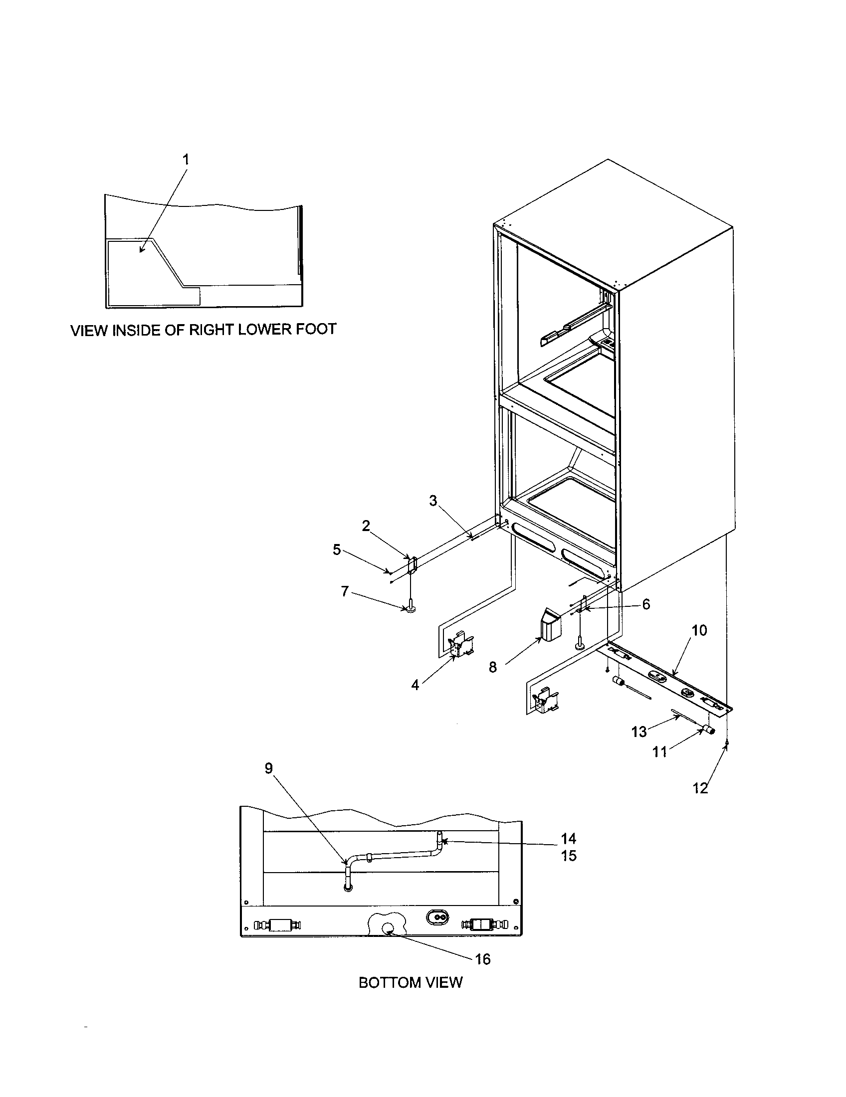 Kenmore 59661803100 insulation and roller diagram