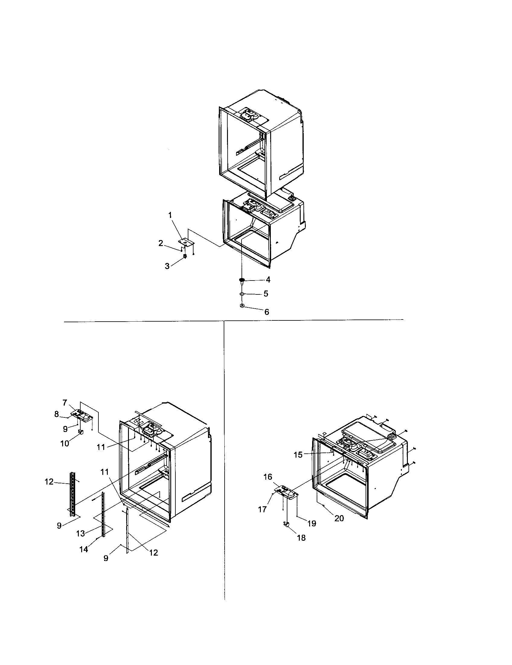 Kenmore 59661803100 light switches/drain funnel diagram