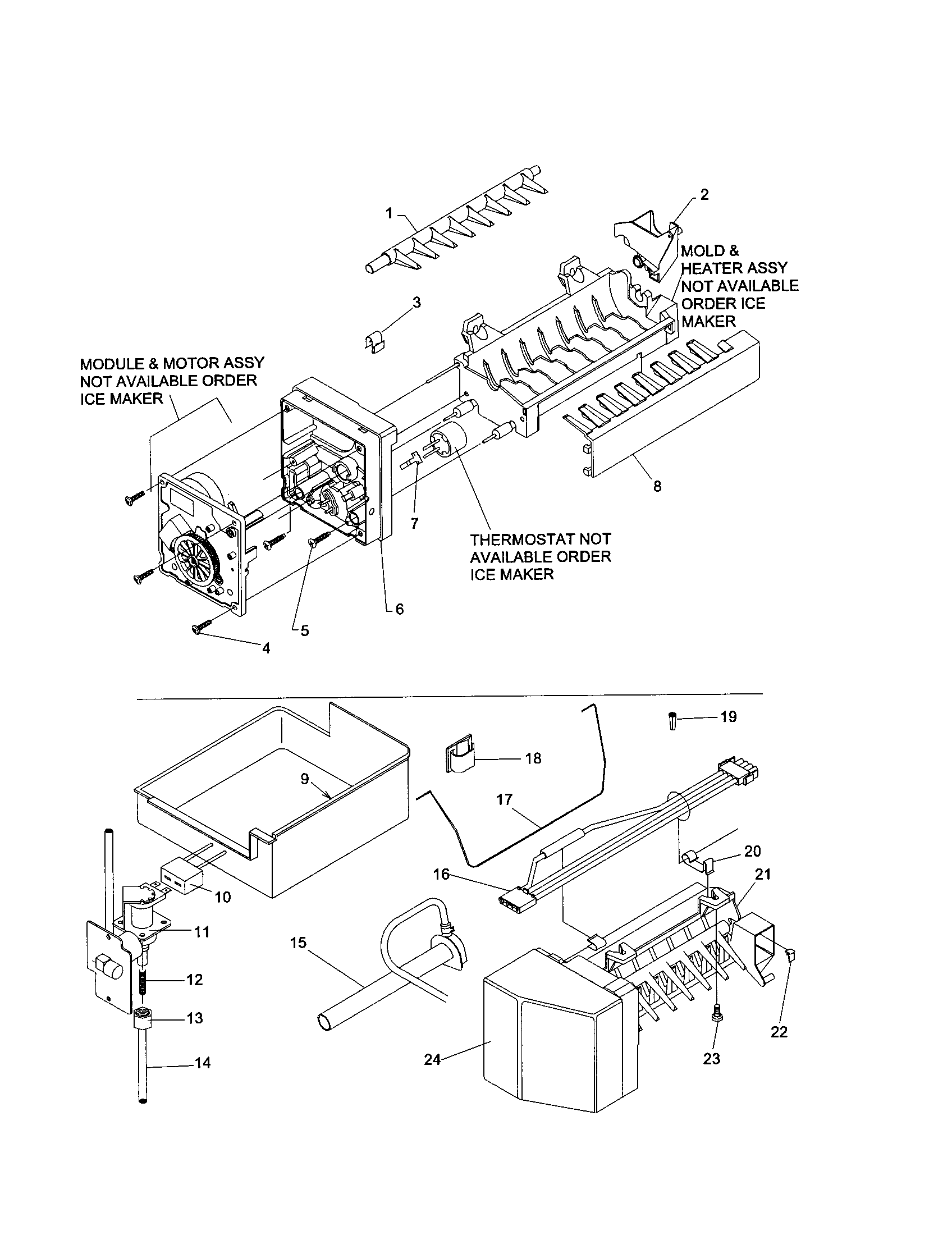 Kenmore 59661803100 icemaker diagram