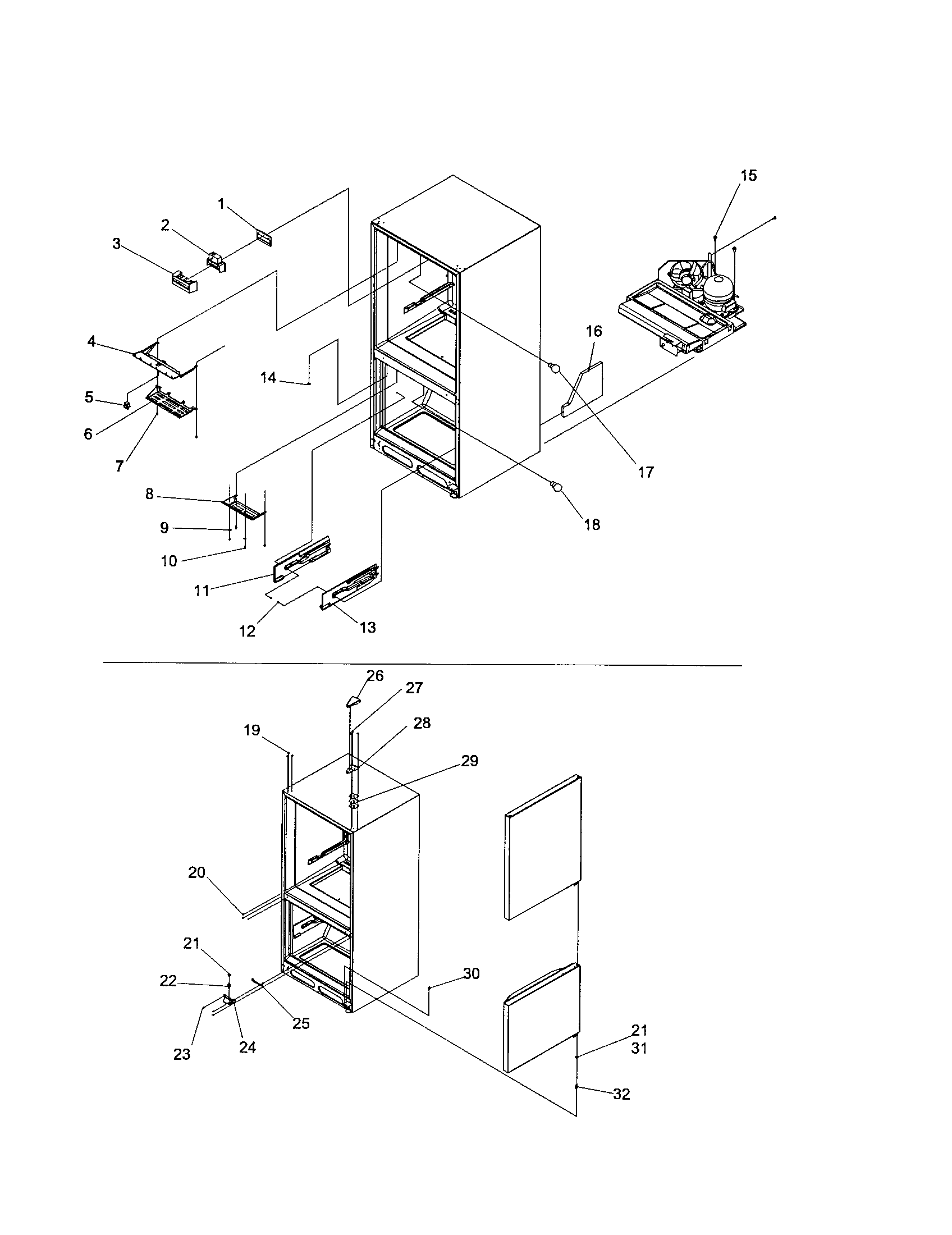Kenmore 59661872101 covers, hinges/light covers diagram