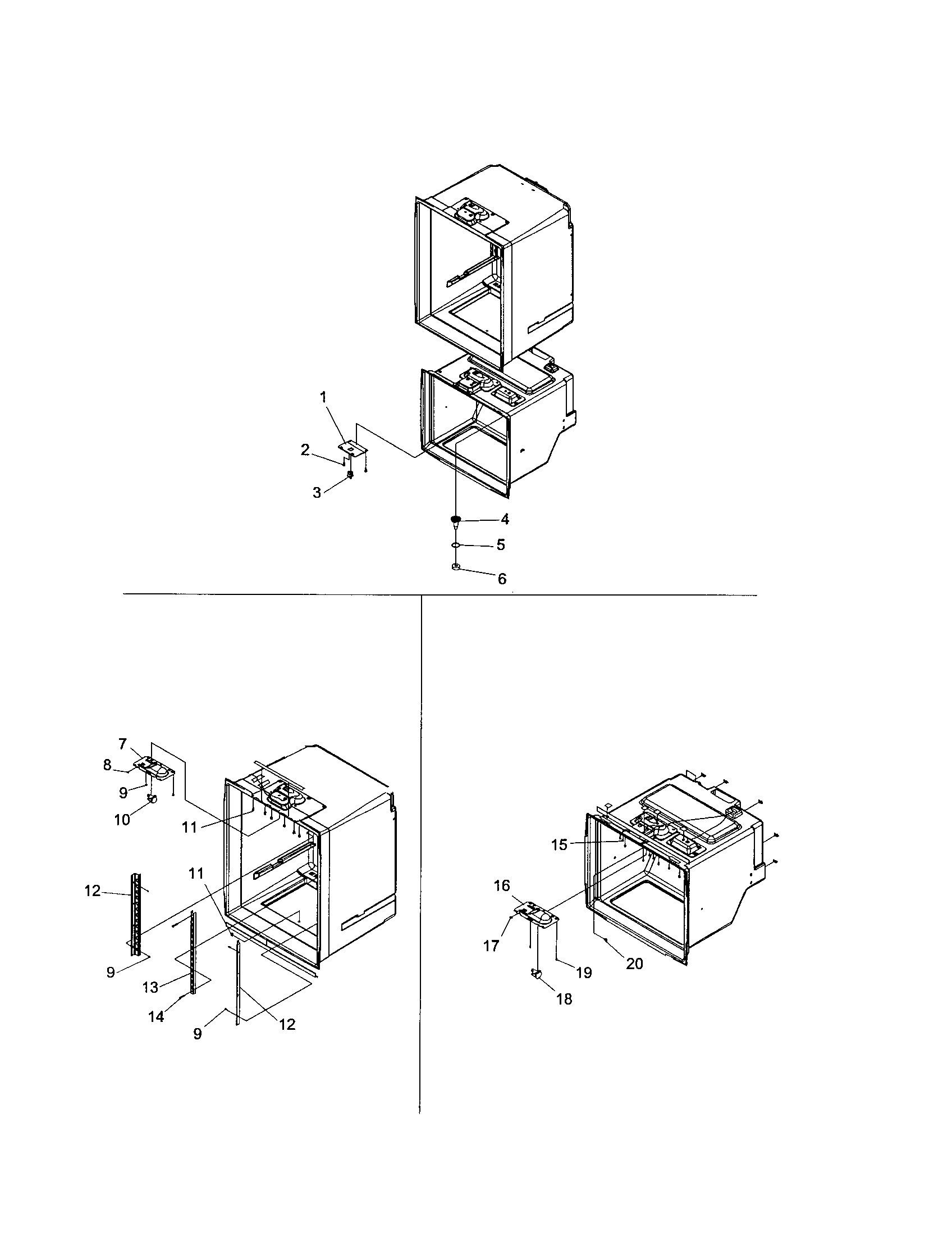 Kenmore 59661872101 light switches/drain funnel diagram