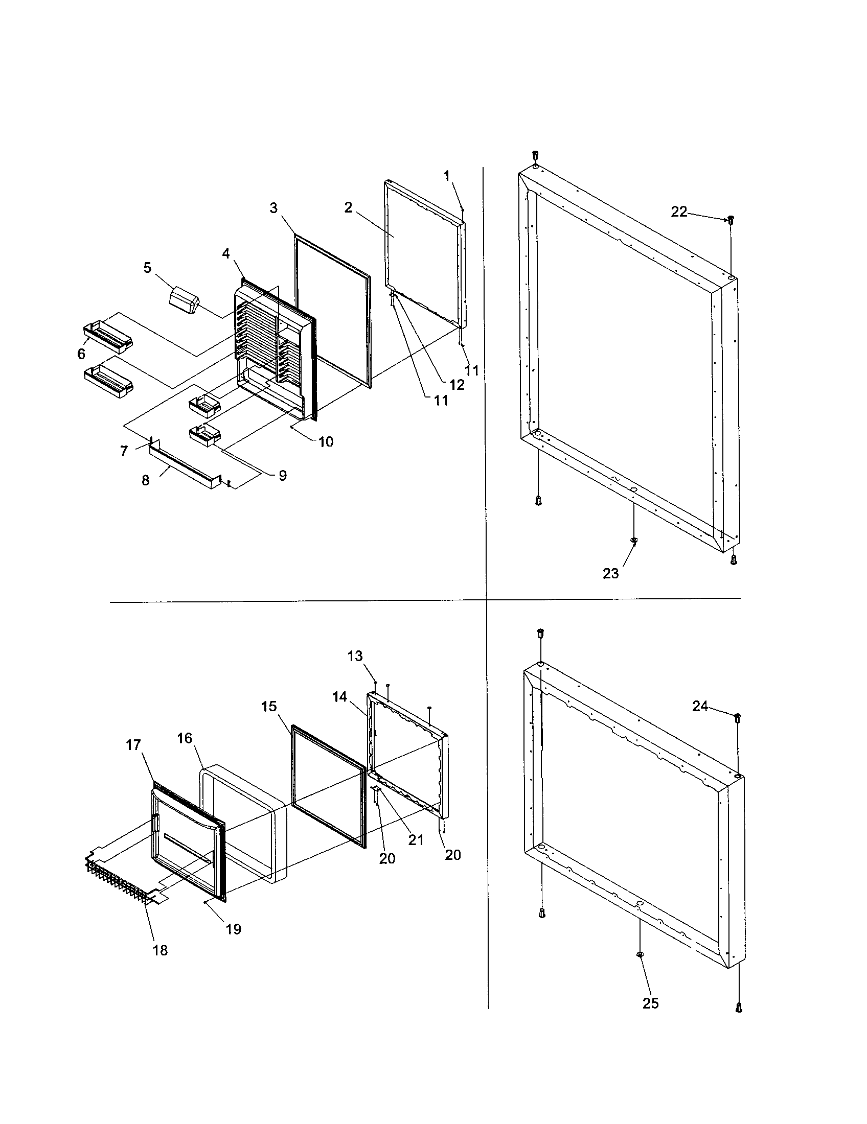 Kenmore 59661872101 door diagram