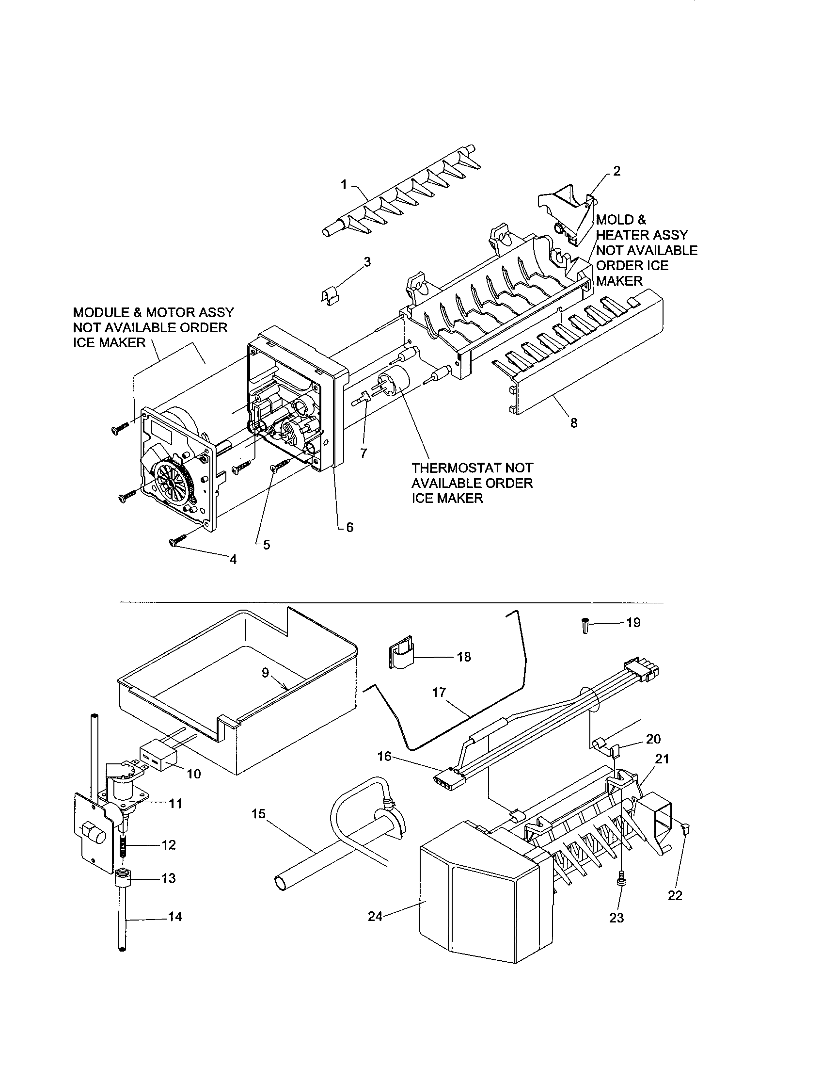 Kenmore 59661872101 icemaker diagram