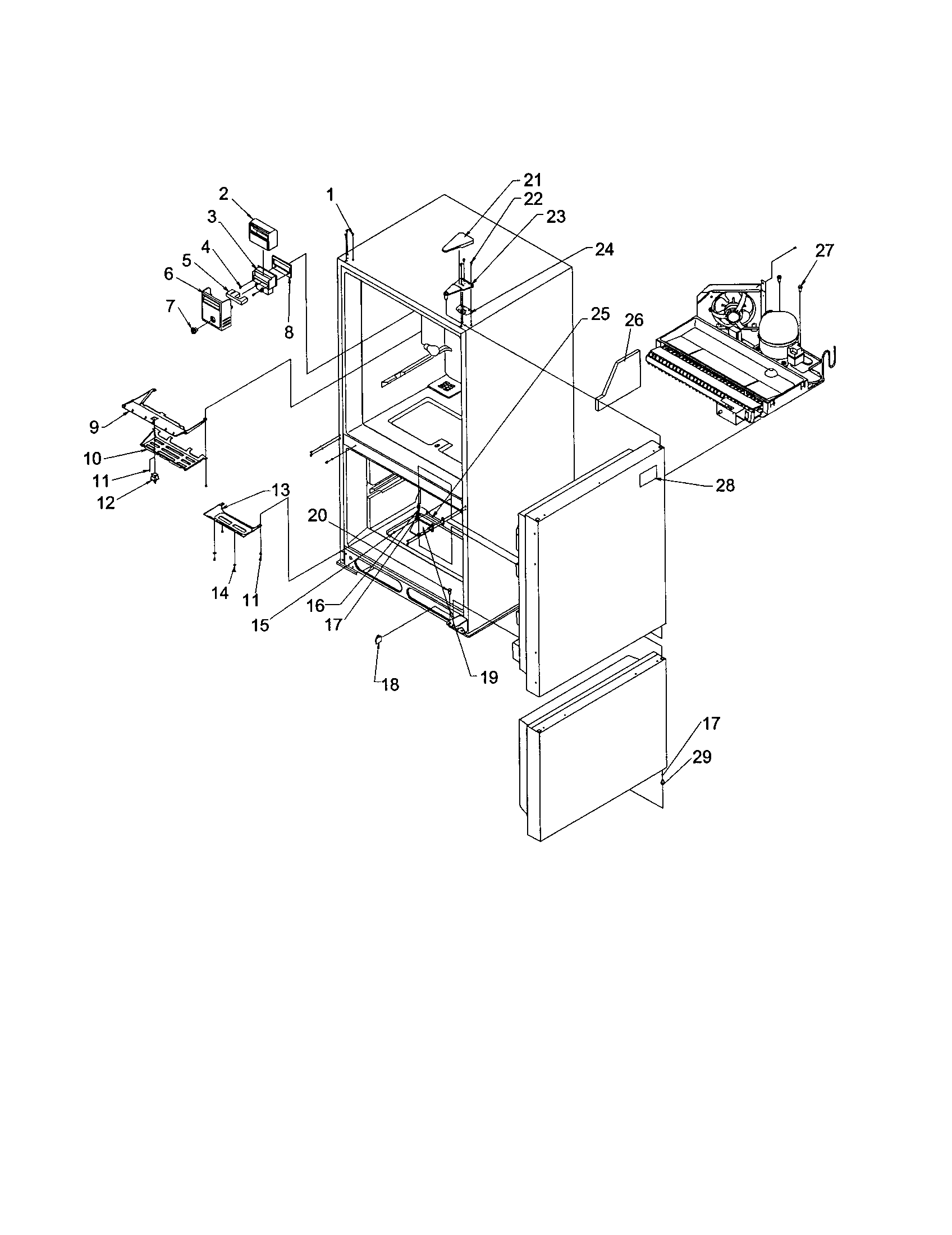 Kenmore 59671144101 controls and light covers diagram