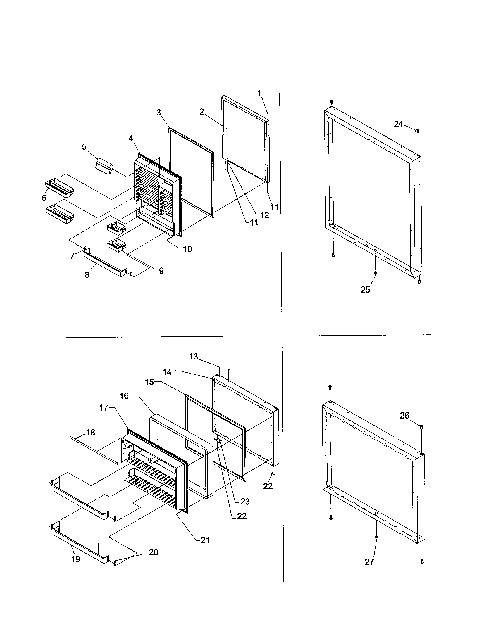 Kenmore 59671144101 door diagram