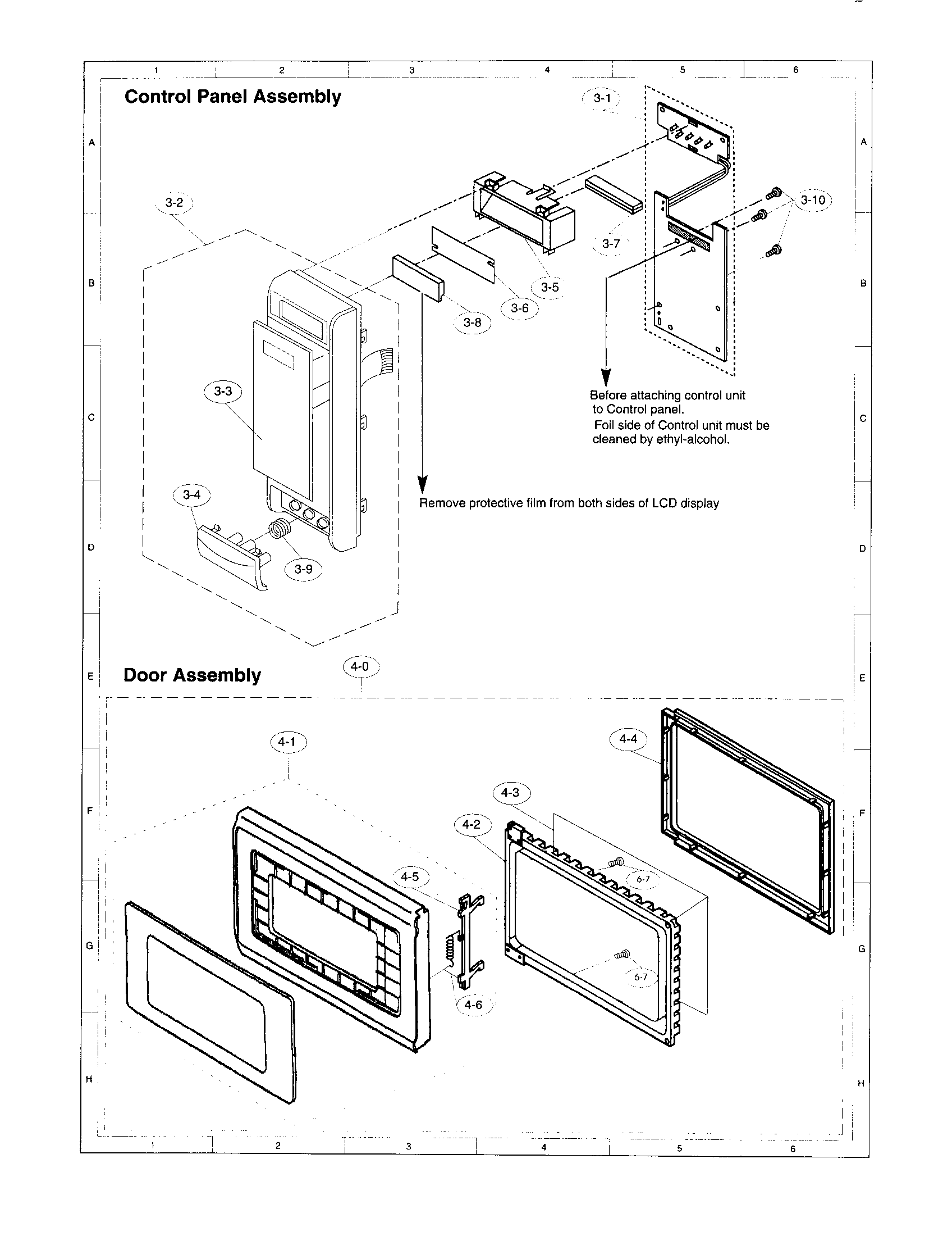 Sharp R-4H88 control panel diagram