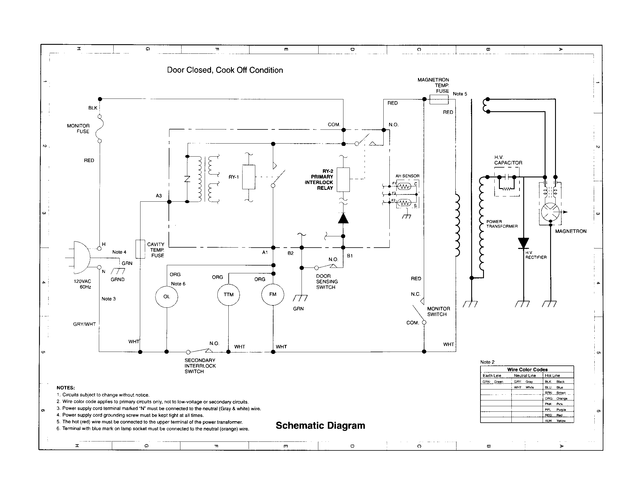 Sharp R-4H88 schematic diagram diagram