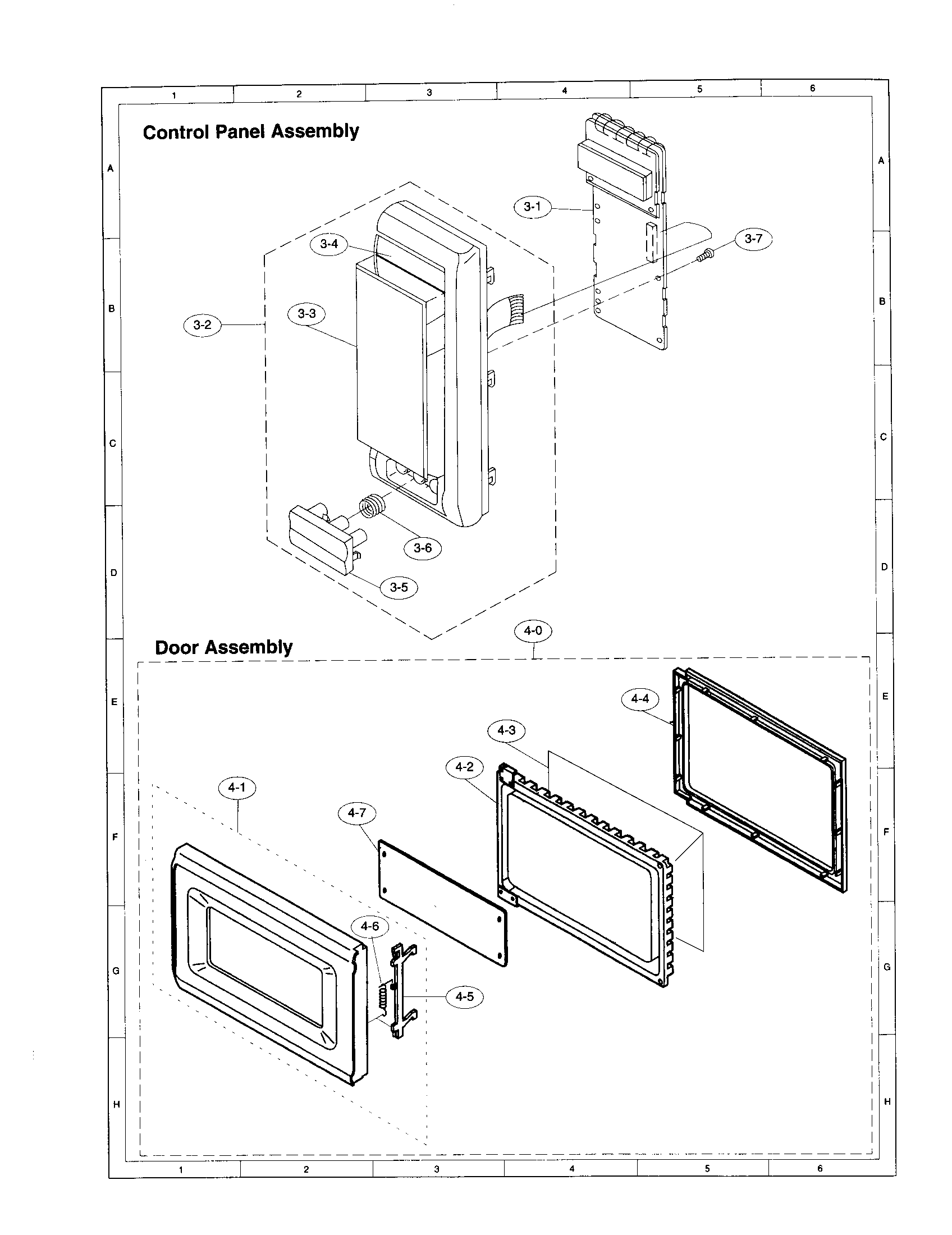 Sharp R-4A48 control panel diagram