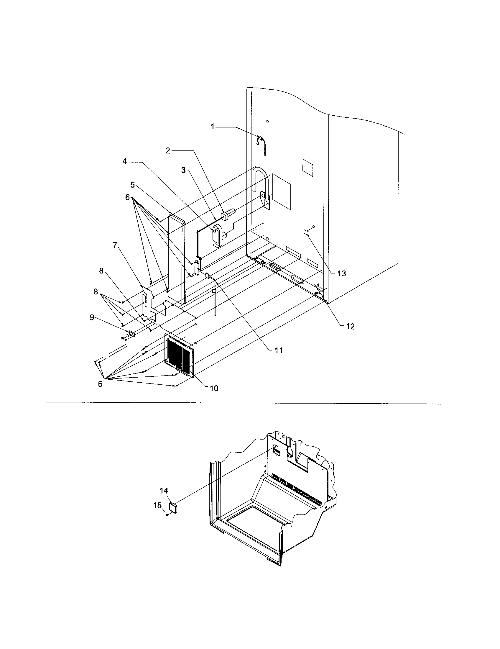 Kenmore 59661154101 cabinet back diagram