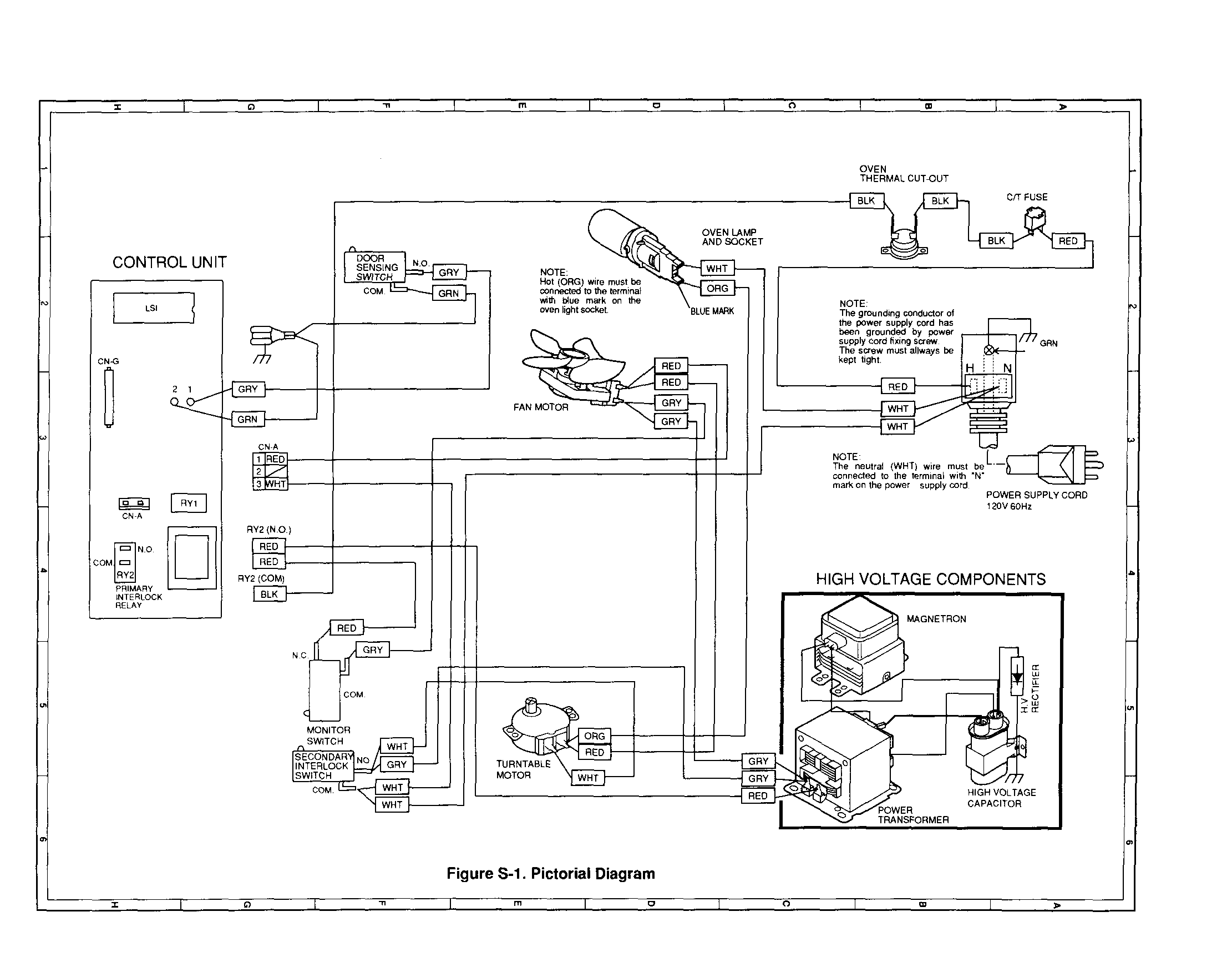 Sharp R-3A38 pictorial diagram