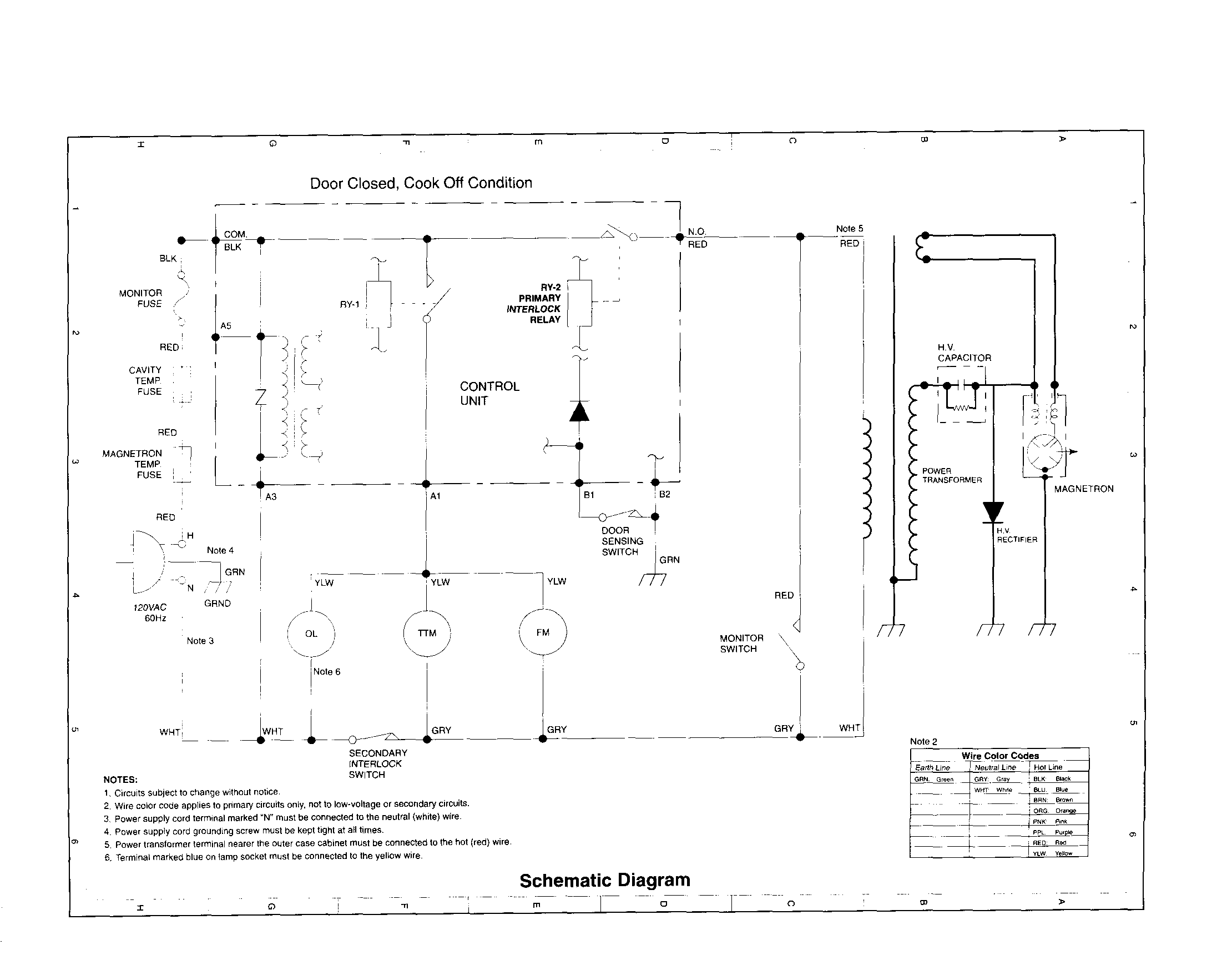 Sharp R-2A97 schematic diagram