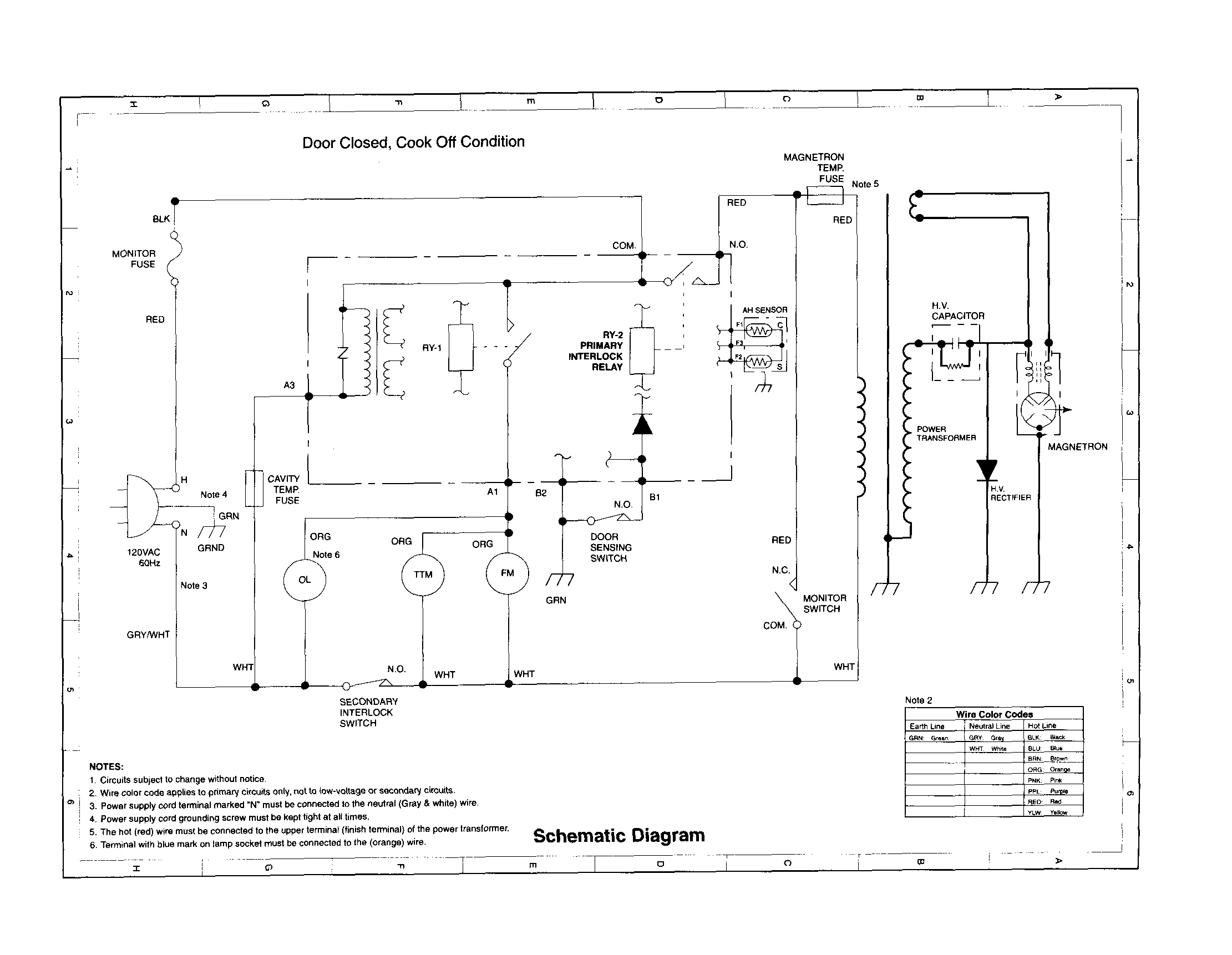 Sharp R-430AK schematic diagram